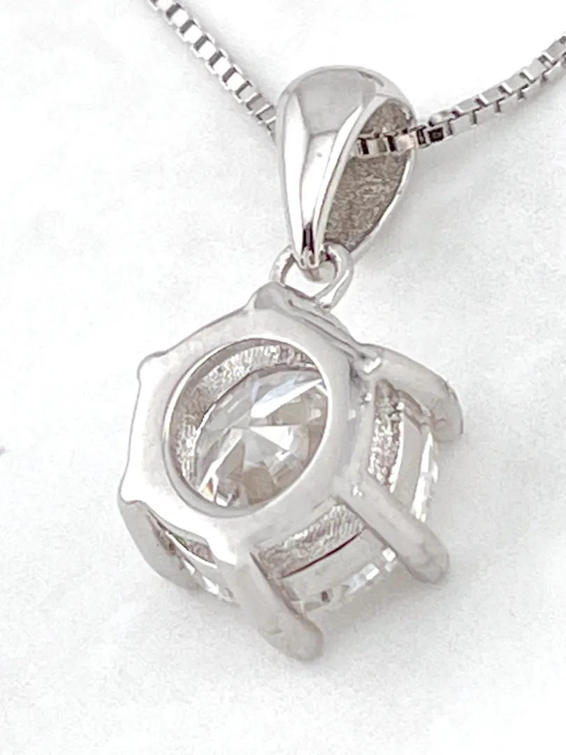 3ct Certified Diamond Necklace Floating Diamond Pendant Solitaire Diamond Necklace Jewelry Bridal Shower Gift for Bride to Be Fiancée Wife Mom