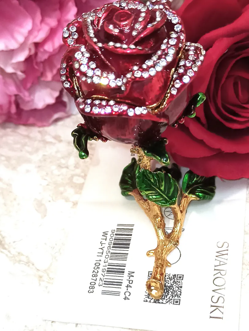 3-piece Luxury Engagement Set, 7ct, Gift for Bride-to-be from Sister, Fabergé Egg, Roses Gift Box + Fabergé Egg Pendant + Austrian Crystal Bracelet.
