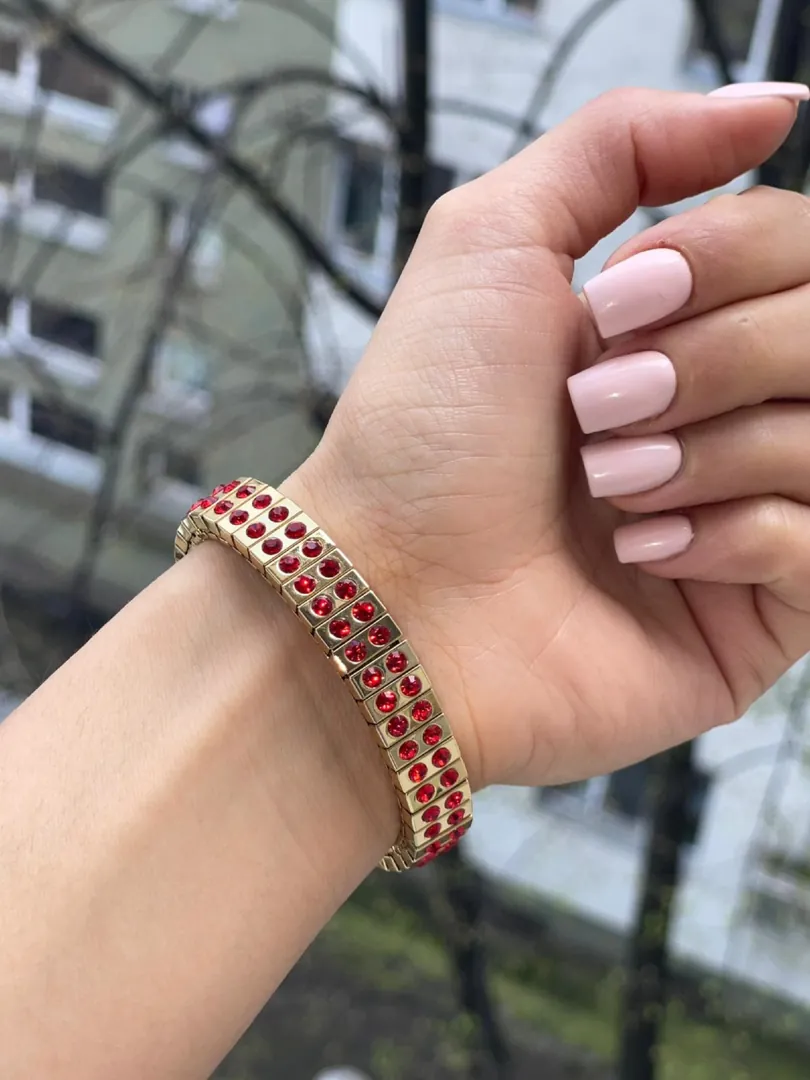 RUBY, Red Jewelry Bridal SET, 24K GOLD Ruby Bracelet & Faberge egg Pendant + Gold Pearl Tiara, Fiance gift, Wedding Party Red Jewelry, 2ct