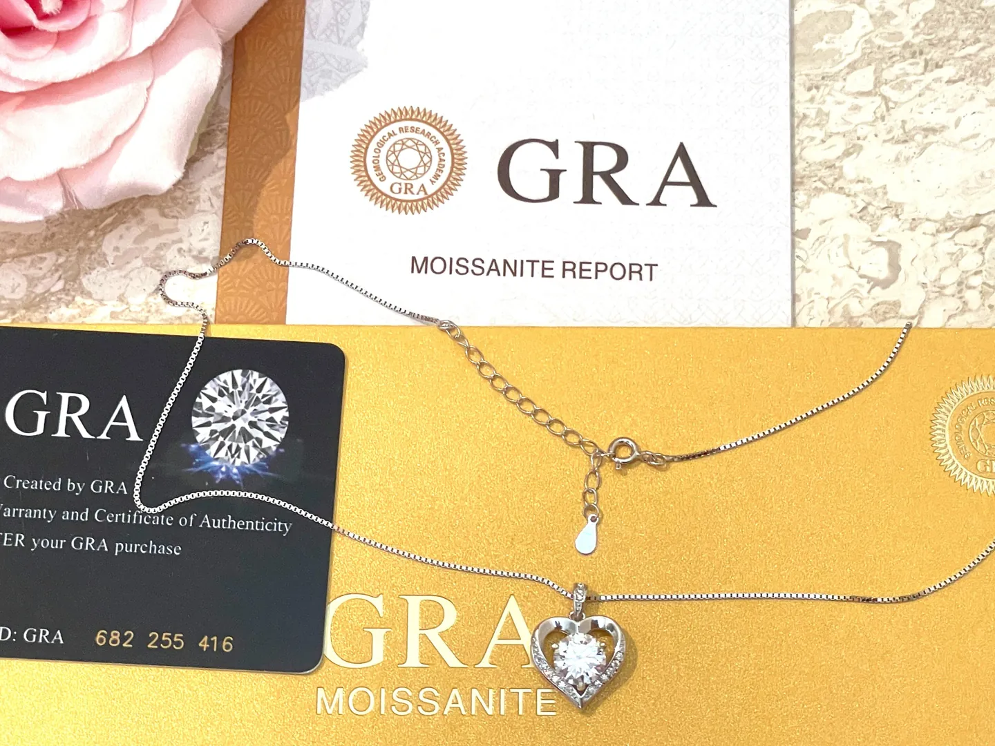 2.8ctw Certified Heart Diamond Necklace Diamond Solitaire Gold Necklace Heart Shaped Diamond Pendant 18k White Gold Silver Anniversary Gift