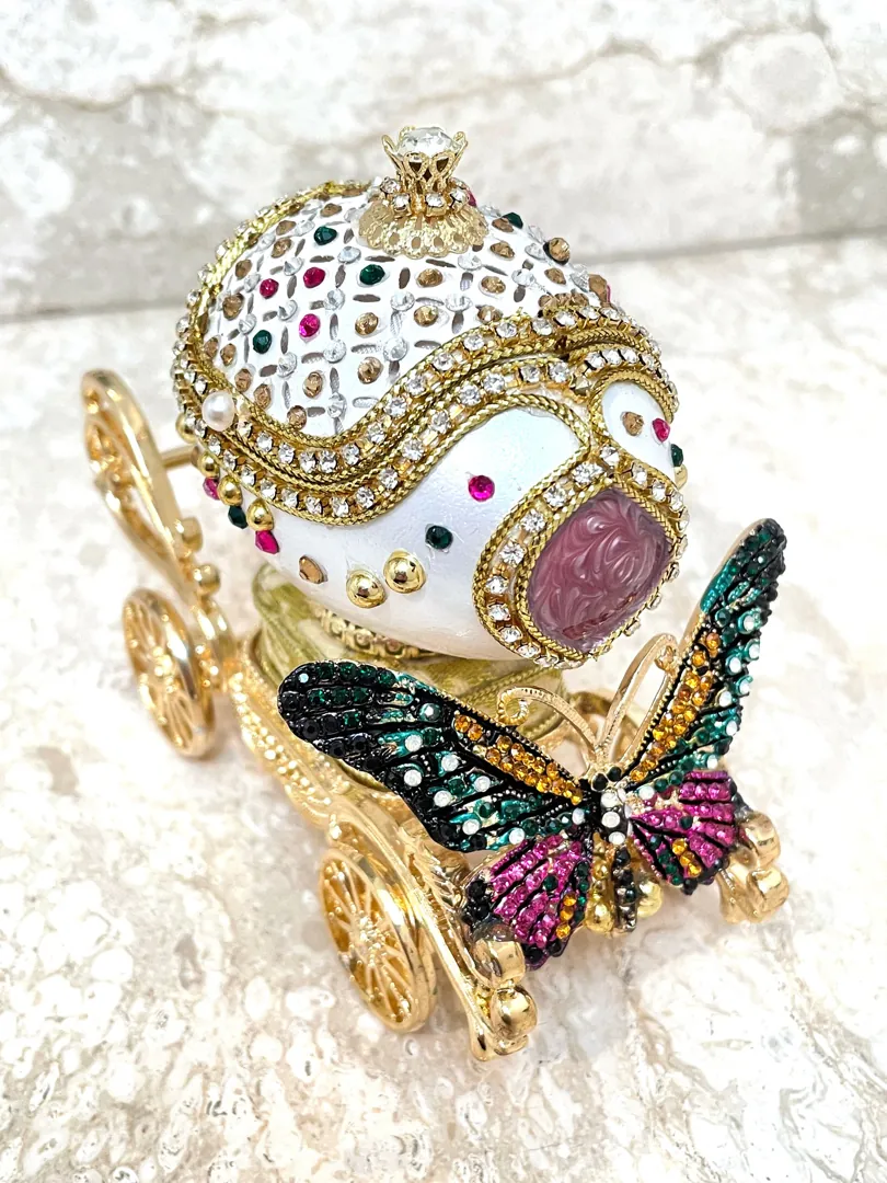 ONE OF A KIND - Faberge egg - Faberge musical egg - Faberge ornament - Faberge trinket box - Faberge antique - Faberge egg Easter gift -