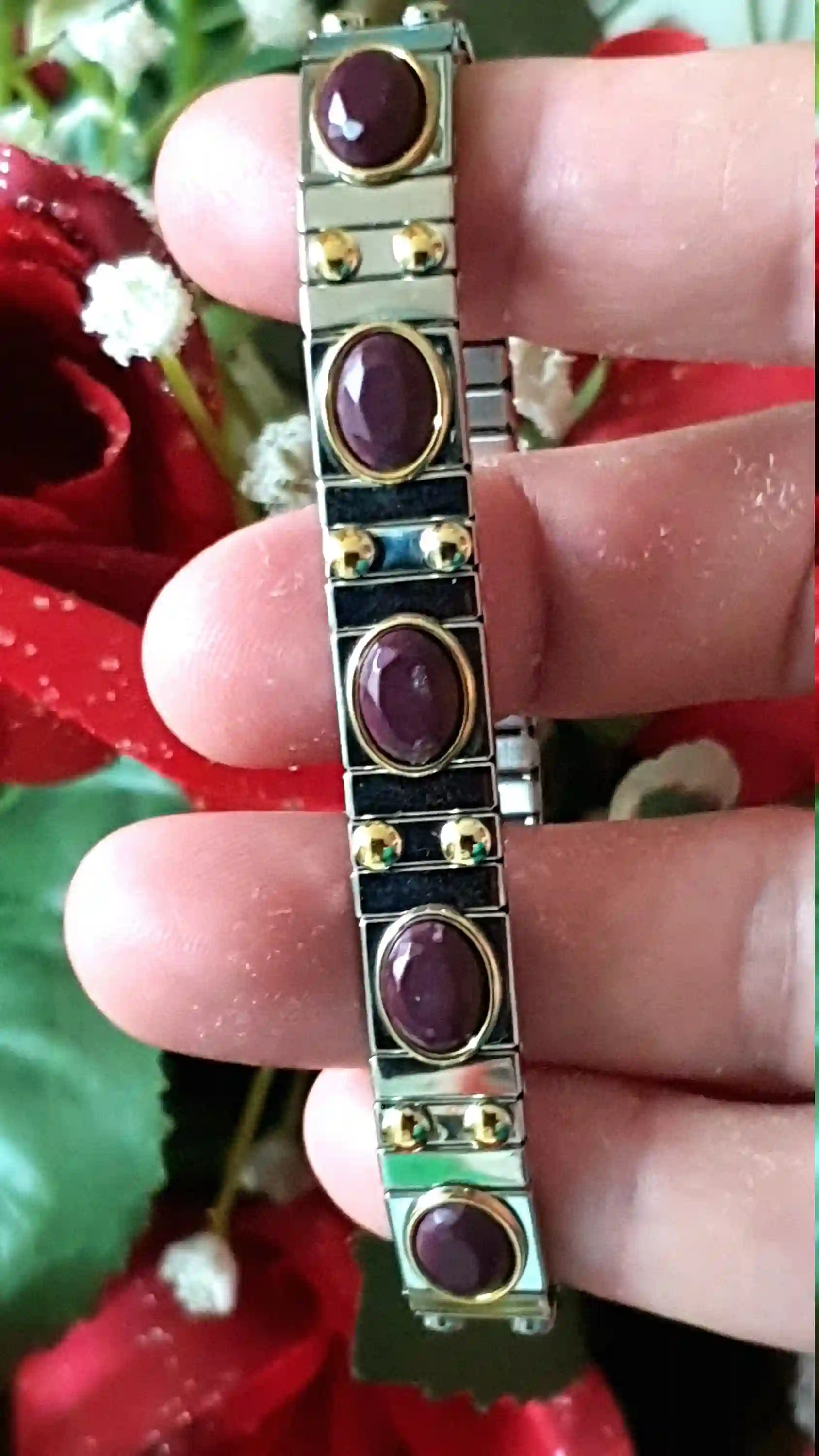 Amethyst Bracelet Silver/ Amethyst Bracelet Coral Purple/ Swarvoski Amethyst Bracelet/ Silver Amethyst Bracelet/ February Birthstone Jewelry 
