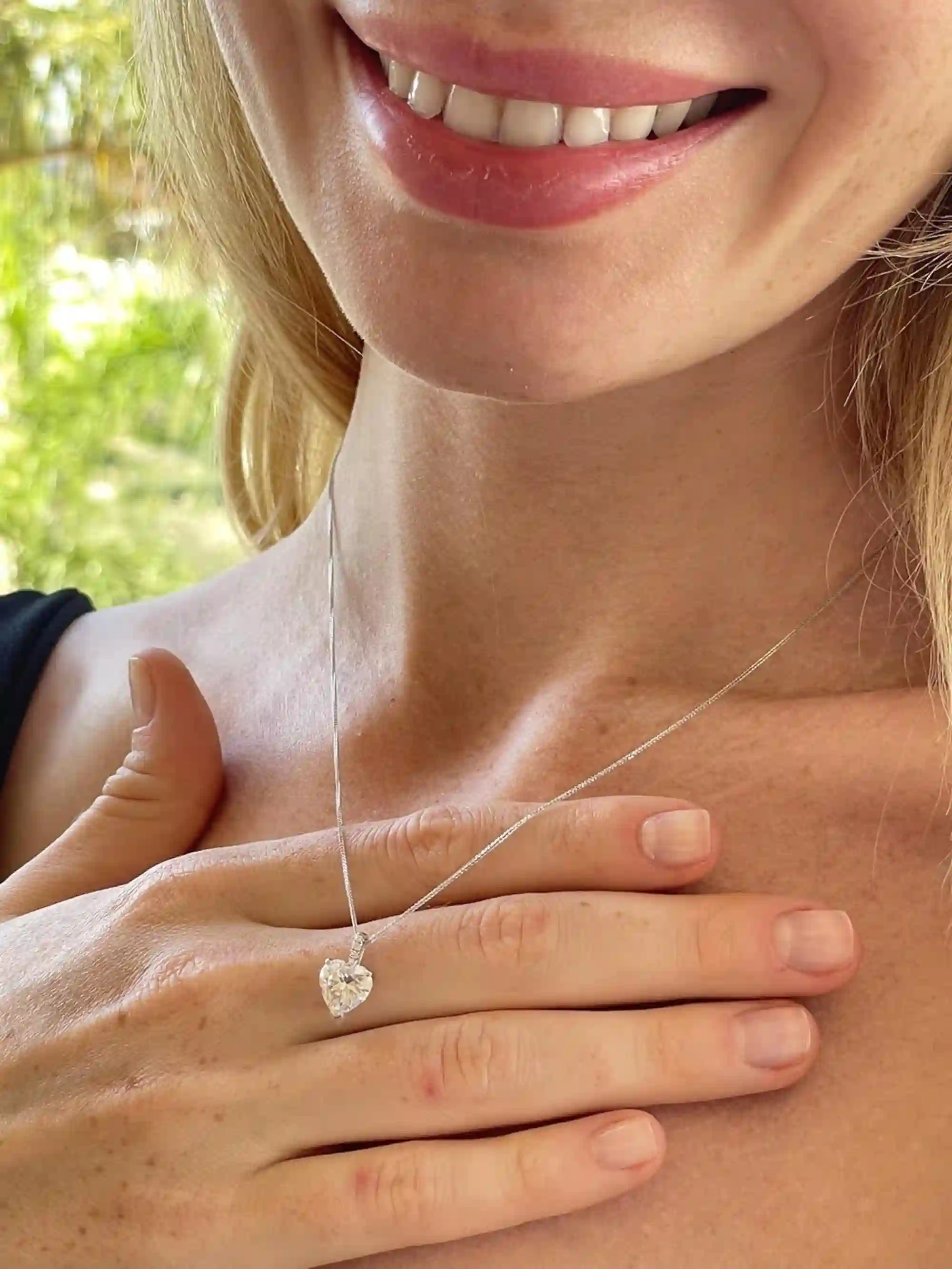 1.75 ctw Solitaire Diamond Heart Pendant Diamond Necklace 18k SOLID Gold Necklace Gold Heart Pendant White Gold Anniversary gift for wife 