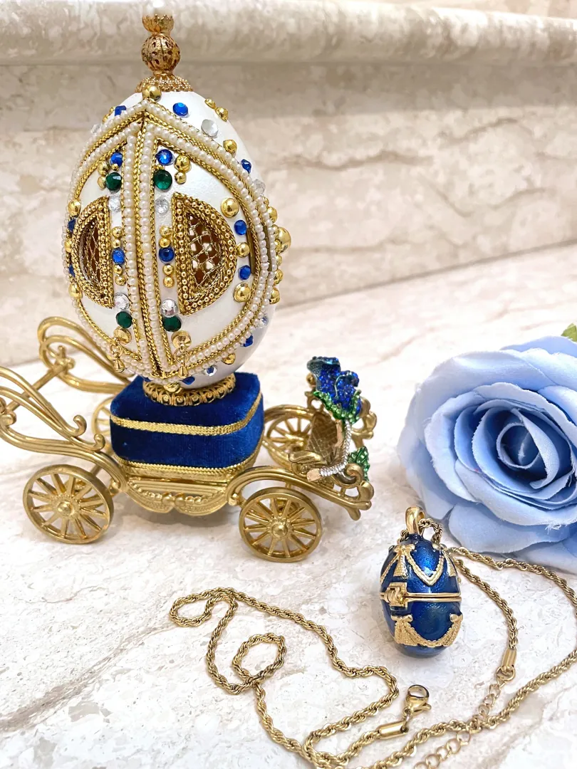 2002 REAL Faberge Egg Art Musical Gifts - 21st Birthday Gift from Dad - 21 Anniversary Gift - Wife Gift Ideas for 21-Year-Old - 24K GOLD