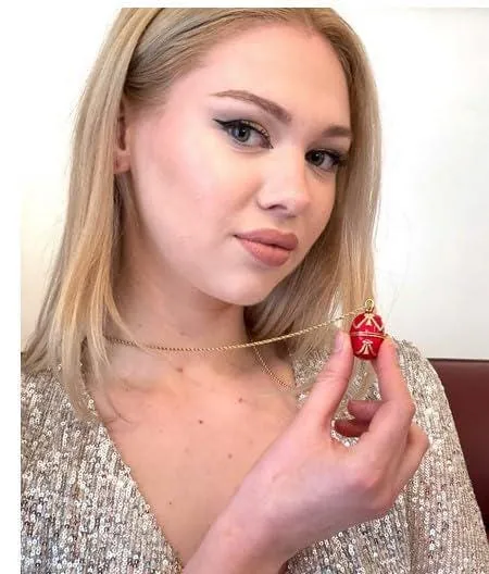 Ruby Faberge Egg Box & Faberge Necklaces, St. Petersburg Faberge Ornaments, Birthday Love Protection Wisdom. Birthday Christmas Gifts for Women.