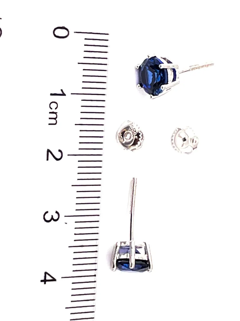 2ctw Natural Sapphire Earrings Sapphire Stud Earrings - Sapphire Gemstone Earrings Sapphire Jewelry for Wedding Gift for Her Pierre Lorren