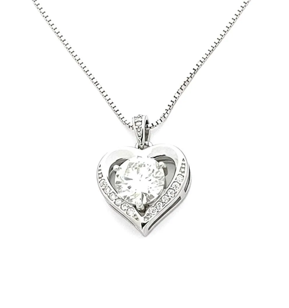 2ct Diamond Solitaire Necklace, Heart Diamond Necklace, Heart Necklace, Minimalist Necklace, Diamond Heart Necklace, Heart Pendant Necklace