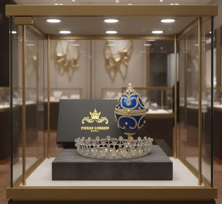Antique Lady Diana Spencer Sapphire Fabergé Egg Style Limited Edition Fabergé Egg Easter Gift for Mom Princess of Wales Commemorative Gifts