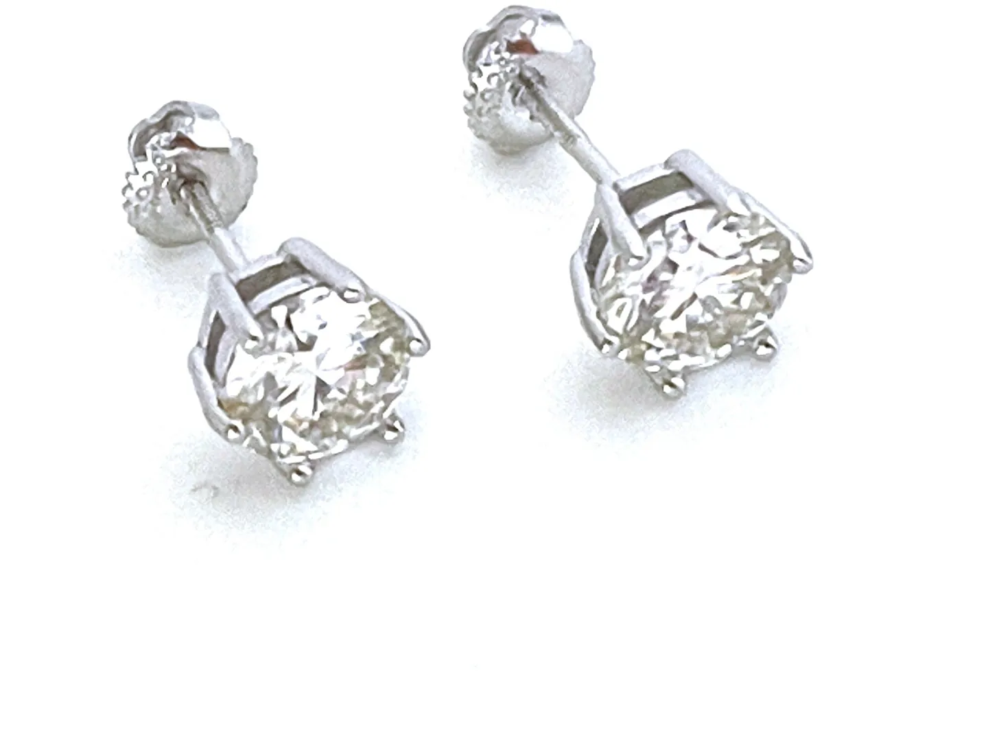 2 Carat Diamond Earrings Solitaire Earrings Diamond Studs Gift for Her Solitaire Round Studs CERTIFIED Moss Lab Created Diamond Stud Earring