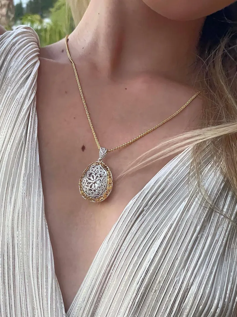 3 Carat Diamond Bridal Necklace, Faberge Egg Style Love Jewelry, Infinity Gifts for Bridal Shower, Faberge Diamond Pendant Necklace Wedding