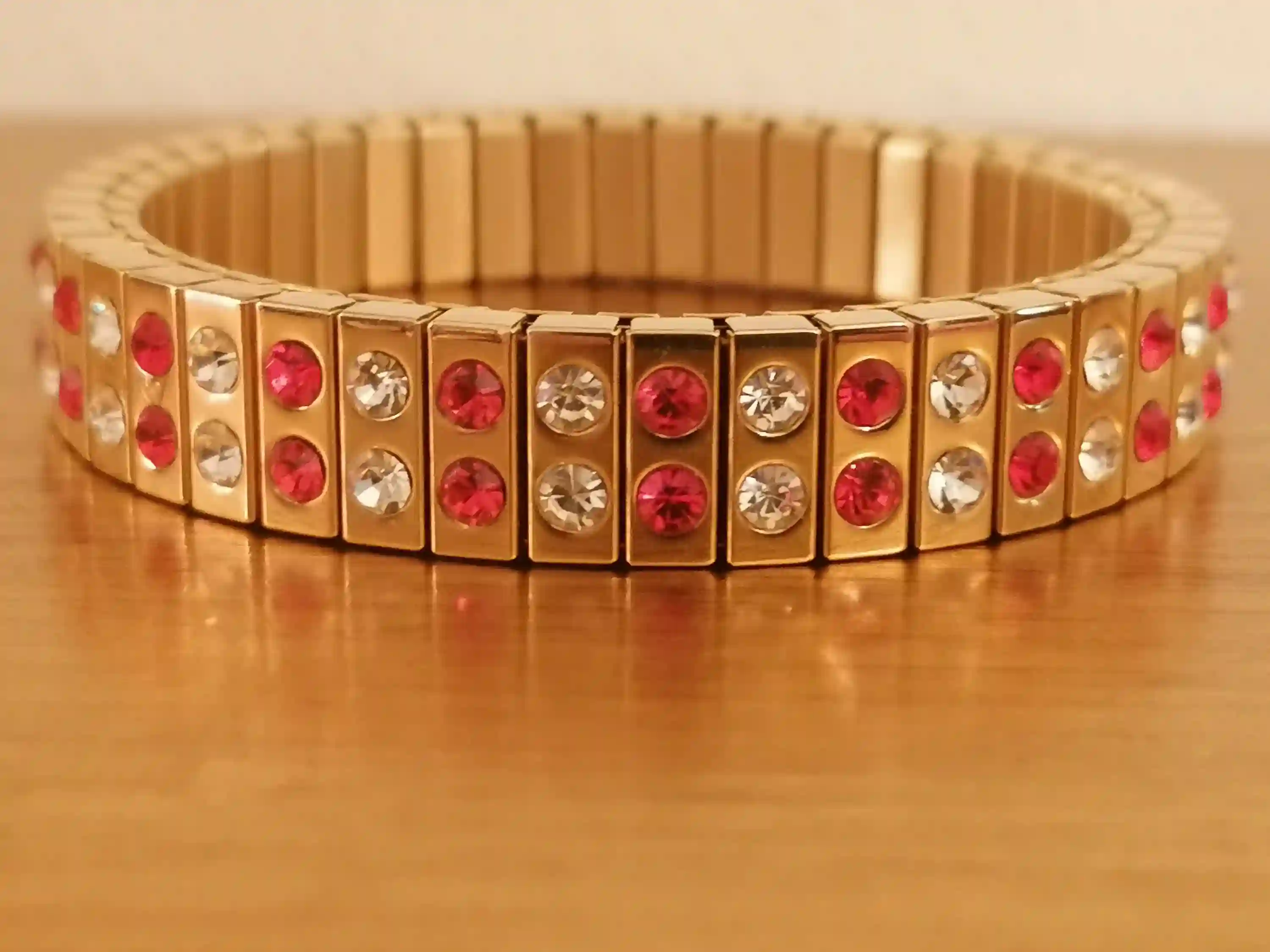 RUBY Gold Bracelet/24k GOLD Stretch Swarovski RUBY bracelet for women/July Birthstone Jewelry Gifts for her/Gift for mom/Wedding Bridal Gift 