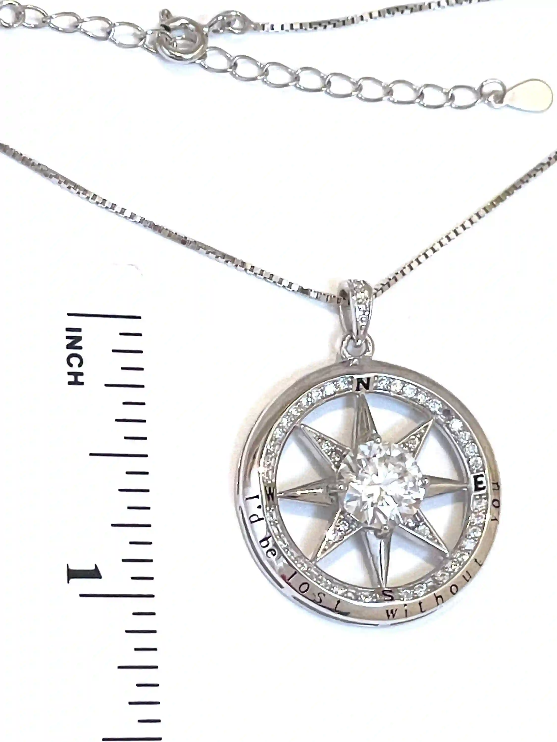 3.5ctw 2 carat Diamond Necklace Compass Pendant Necklace Compass Necklace Statement Jewelry Lost Without You Diamond Jewelry White Gold 