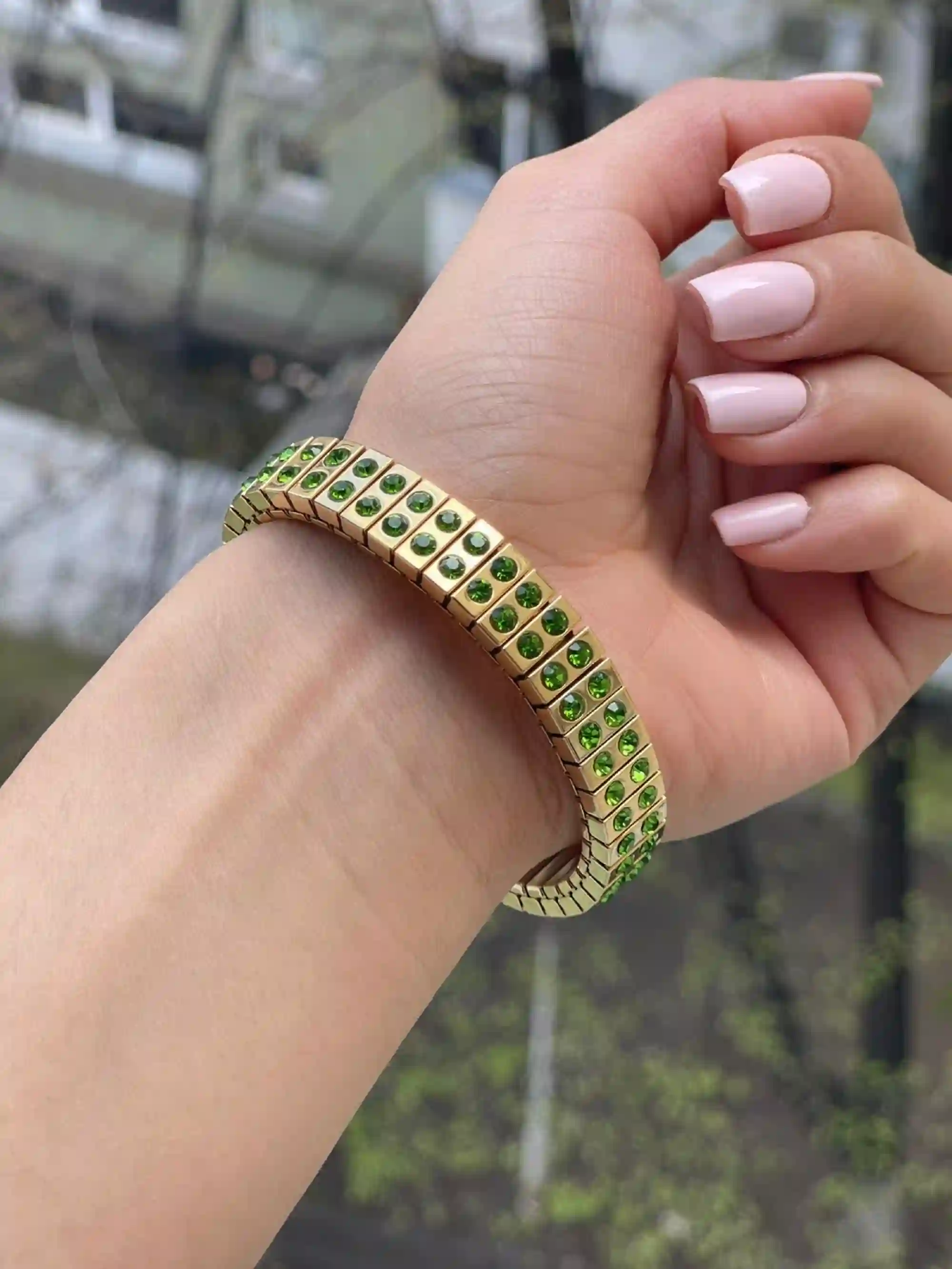 Designer Bracelet for women Handmade Jewelry 24K GOLD Gift for her Teacher Gift Green PERIDOT Mom Gift Gemstone Bracelet Peridot Jewelry 2ct 