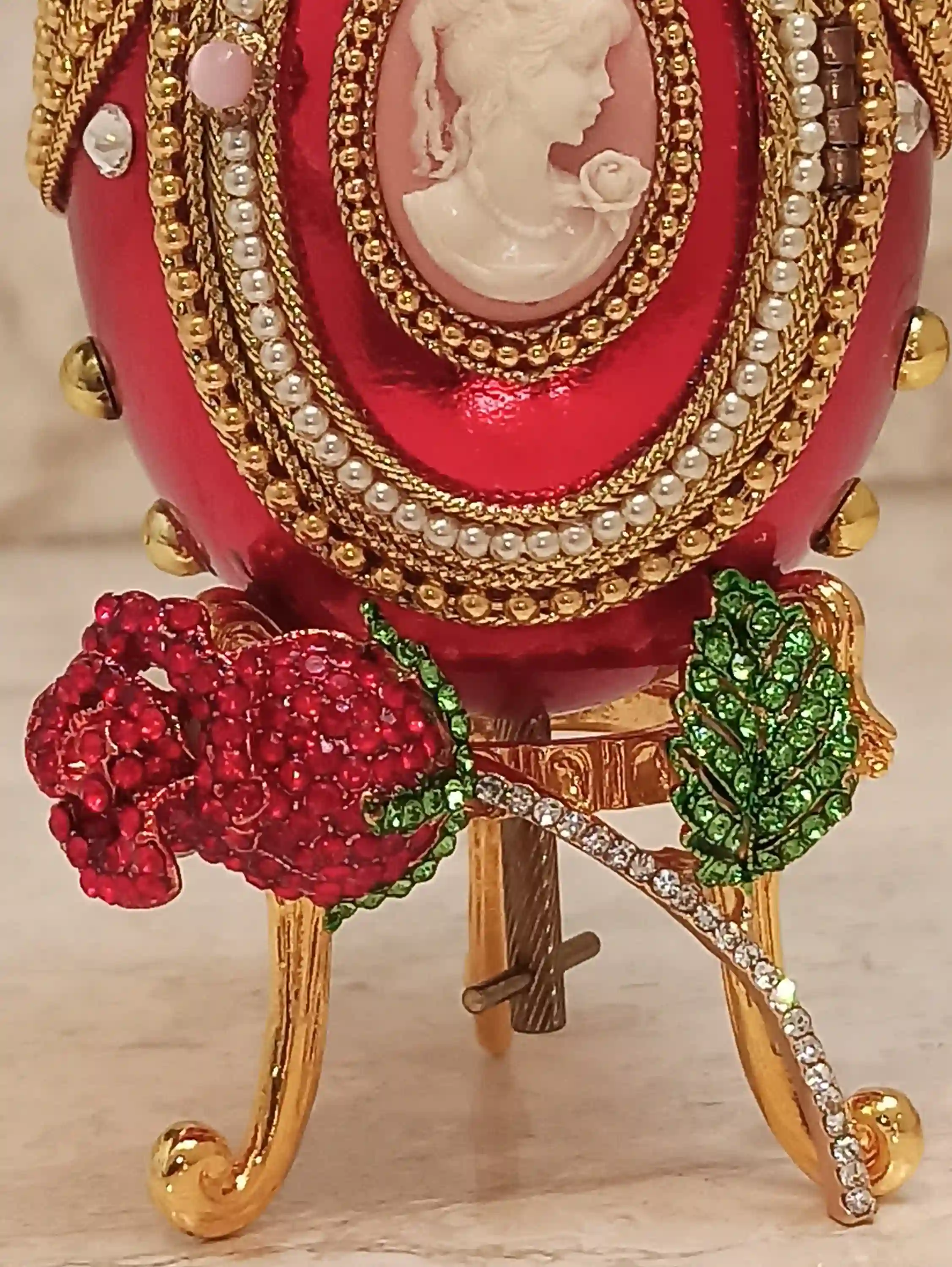 ONEOFAKIND gift,Faberge-Style Egg Trinket Box,Faberge MUSIC Box,Antique Picture Frame,Vintage Egg Faberge style,24k Neklace Bracelet & Faberge egg 