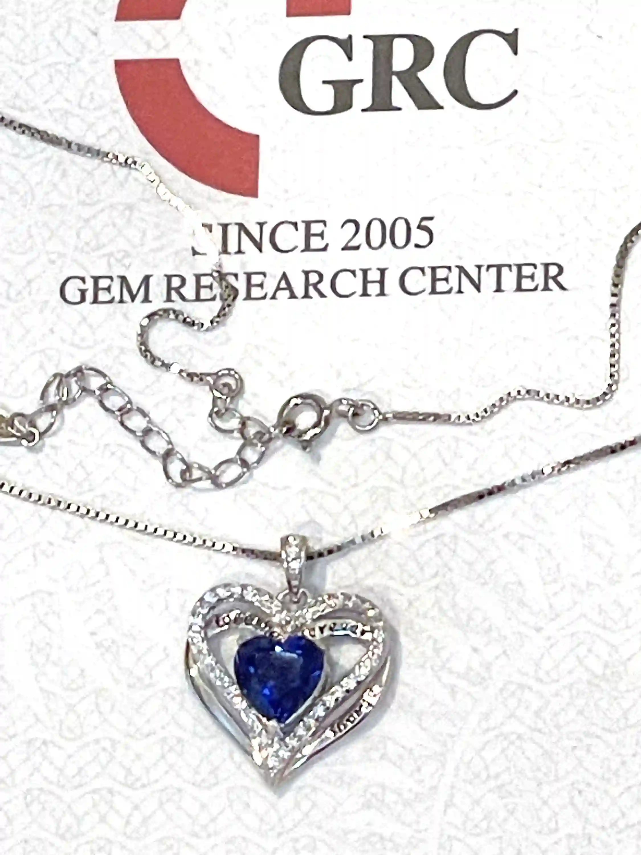 2 ctw CERTIFIED Natural Sapphire Heart Pendant Diamond Necklace Blue Sapphire Heart-cut Sapphire Diamond Necklace Jewelry TOGETHER FOREVER 