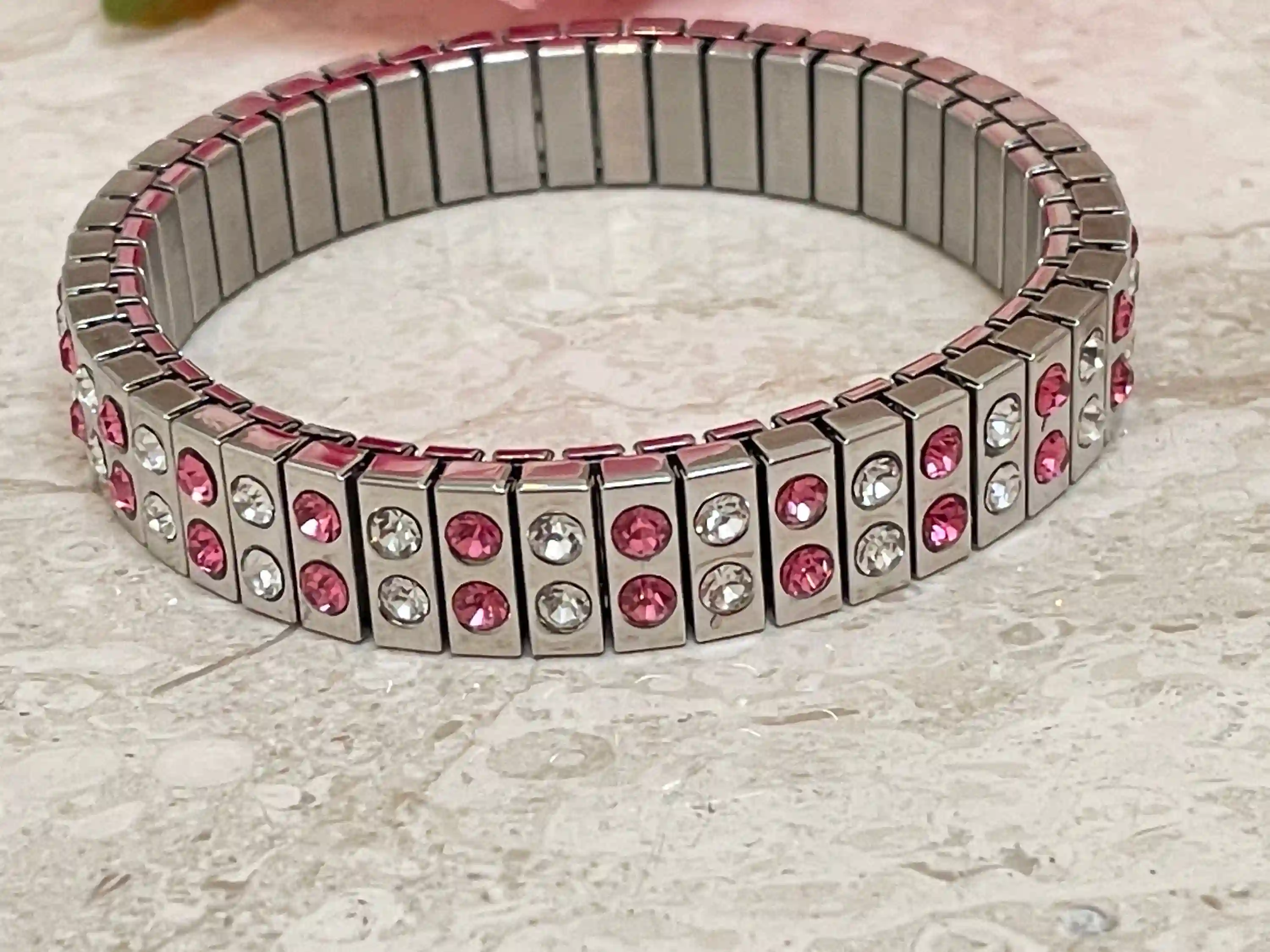 5 ctw Unique Bracelet - Pink Topaz Bracelet - Pink Silver Bracelet - Pink Topaz - Handmade Bracelet - Gemstone Bracelet - Bday Gift for her 