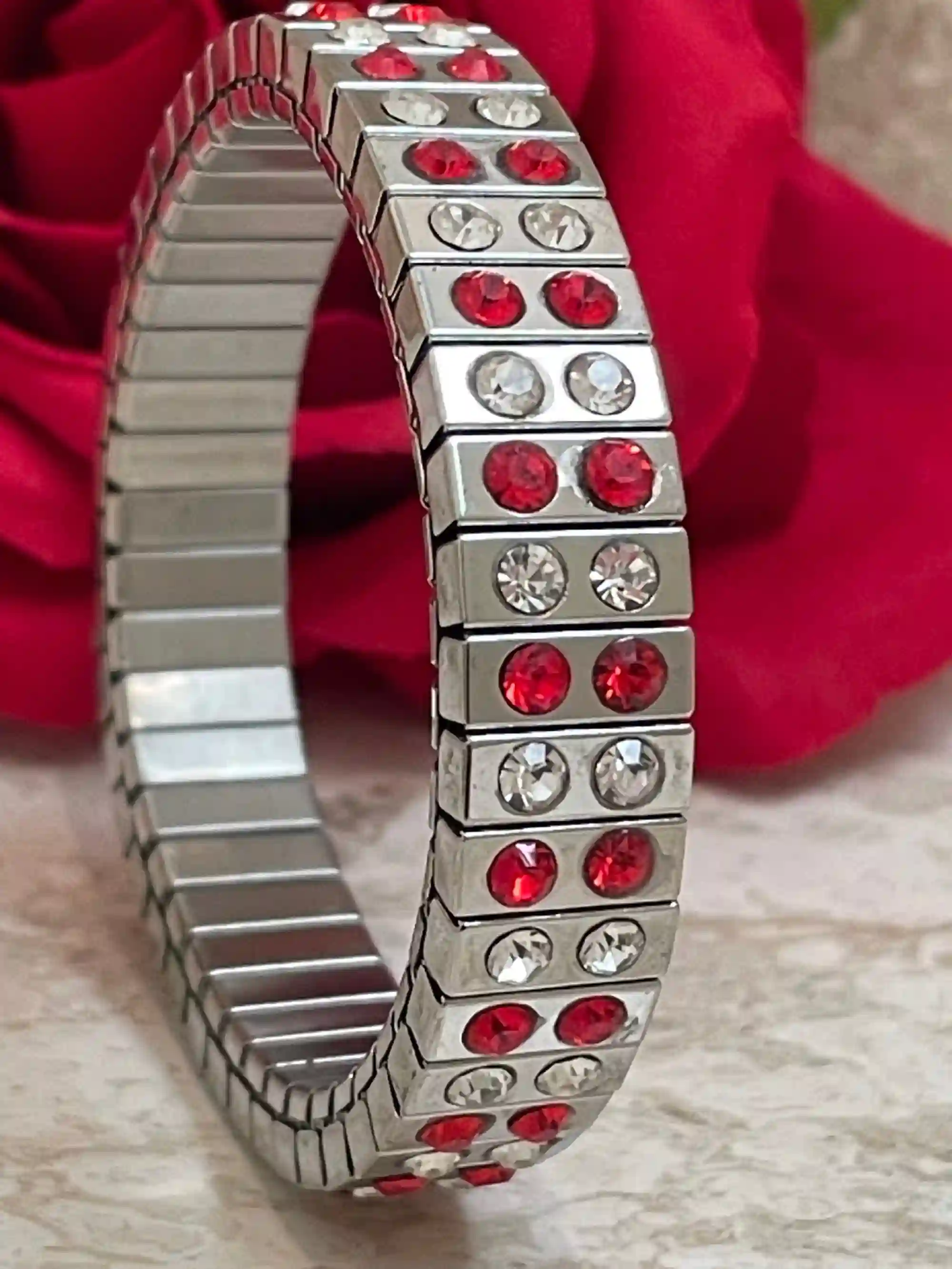 Ruby Bracelet - Ruby Silver Bracelet - Ruby Jewelry - Gemstone Bracelet - July Birthstone - Silver Jewelry - Handmade Bracelet gift for her 