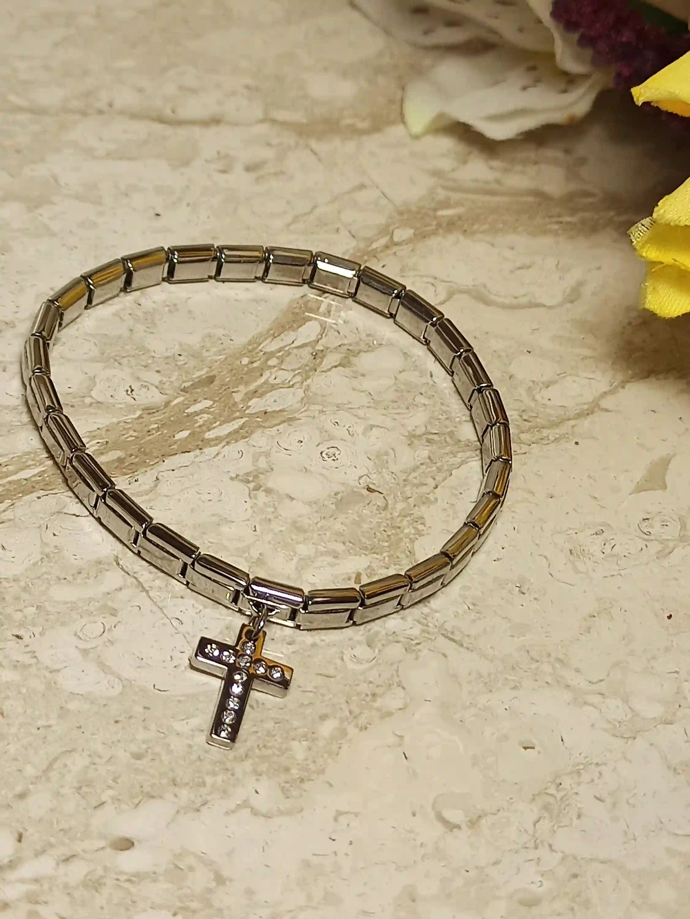 Unique Baptism Gift/Swarovski Diamond 0.33ct/First Communion Gift Girl/Confirmation Gift for Girls /Goddaughter Bracelet/Christian Bracelets 