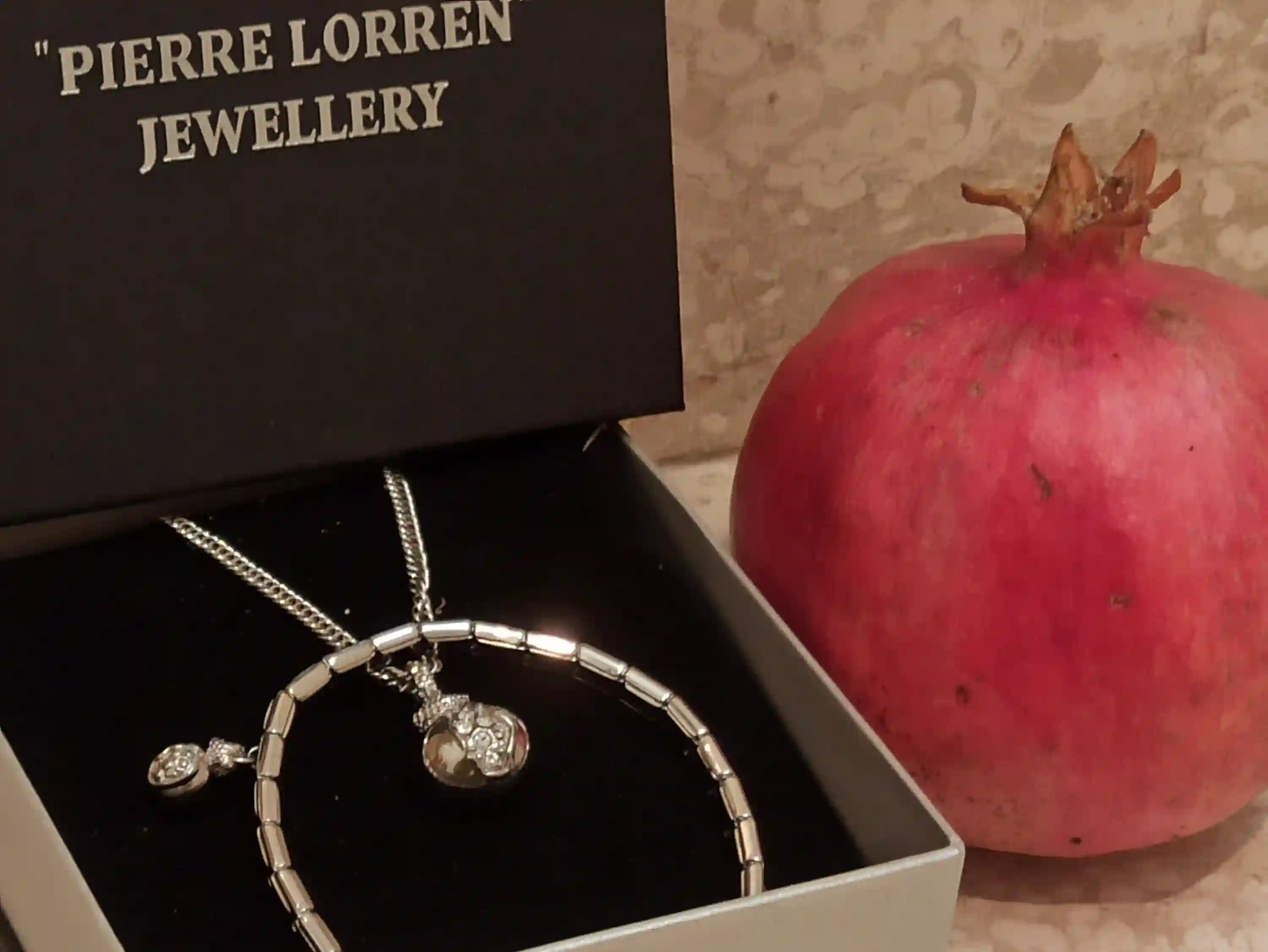 Pomegranate Necklace Bracelet SET Persephone Necklace Pomegranate SILVER Pomegranate Jewelry Persephone pendant Judaica Jewelry Pomegranate 