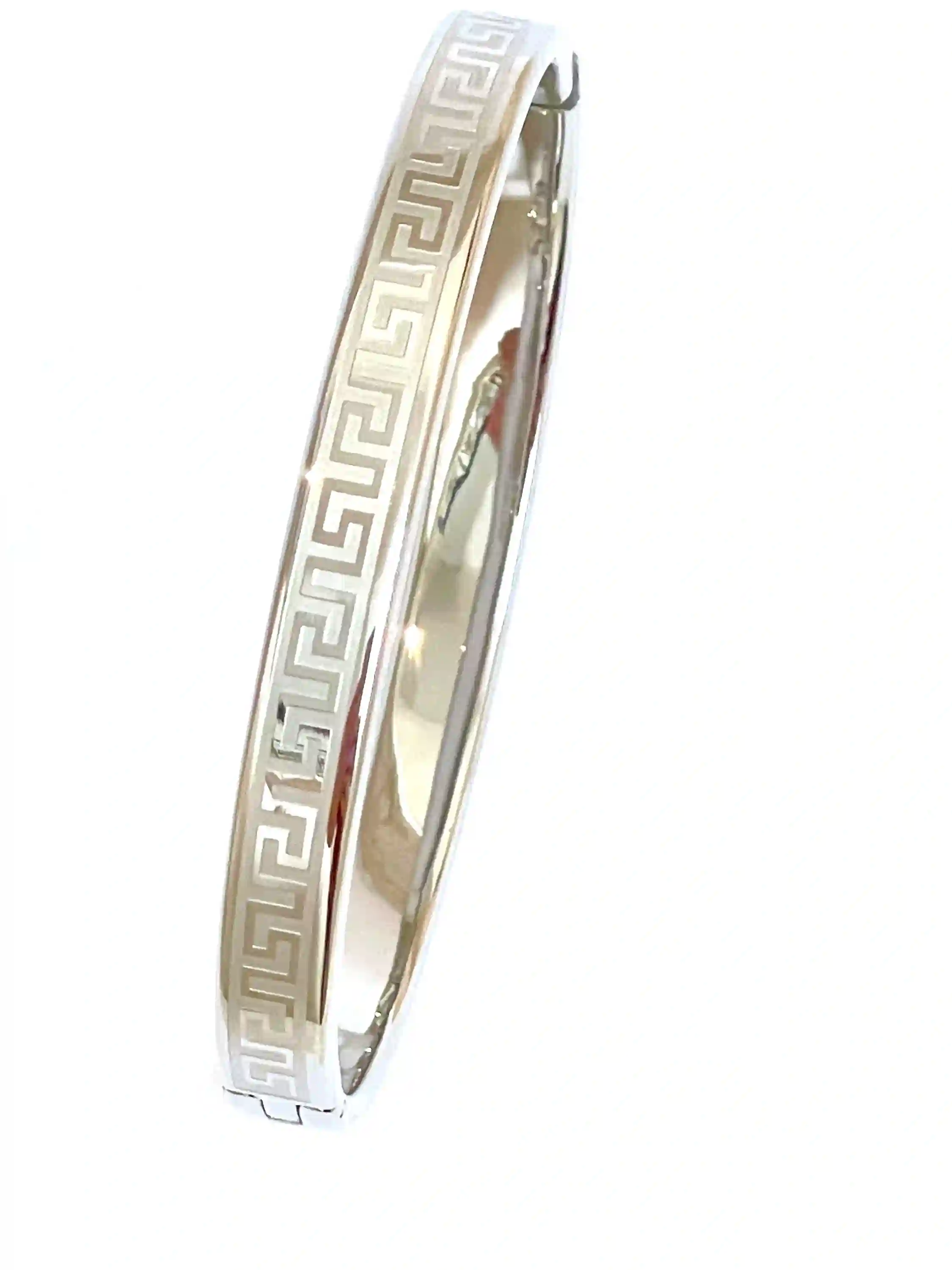 GREEK Key bracelet bangle Jewellery/Greek Jewelry 24k GOLD Meander Bracelet Silver Anniversary GIFT for Wife Women Friend Mother Girlfriend 