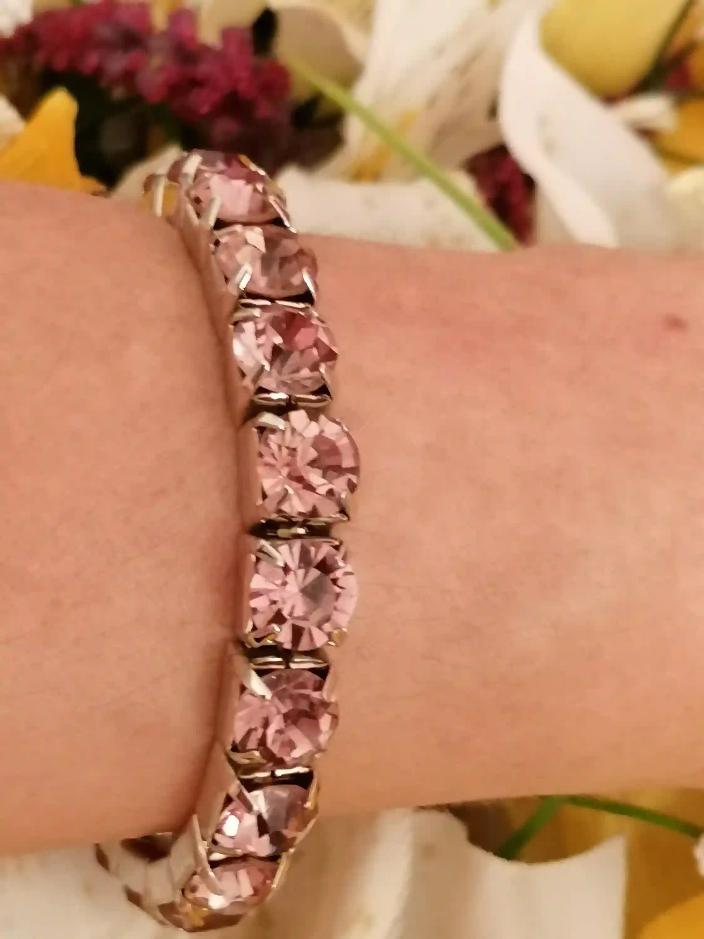 October Tourmaline Tennis Bracelet/October birthday Jewelry Pink Tennis bracelet Rose Teenage Girl Jewellery gift for Girlfriend Teen sister 