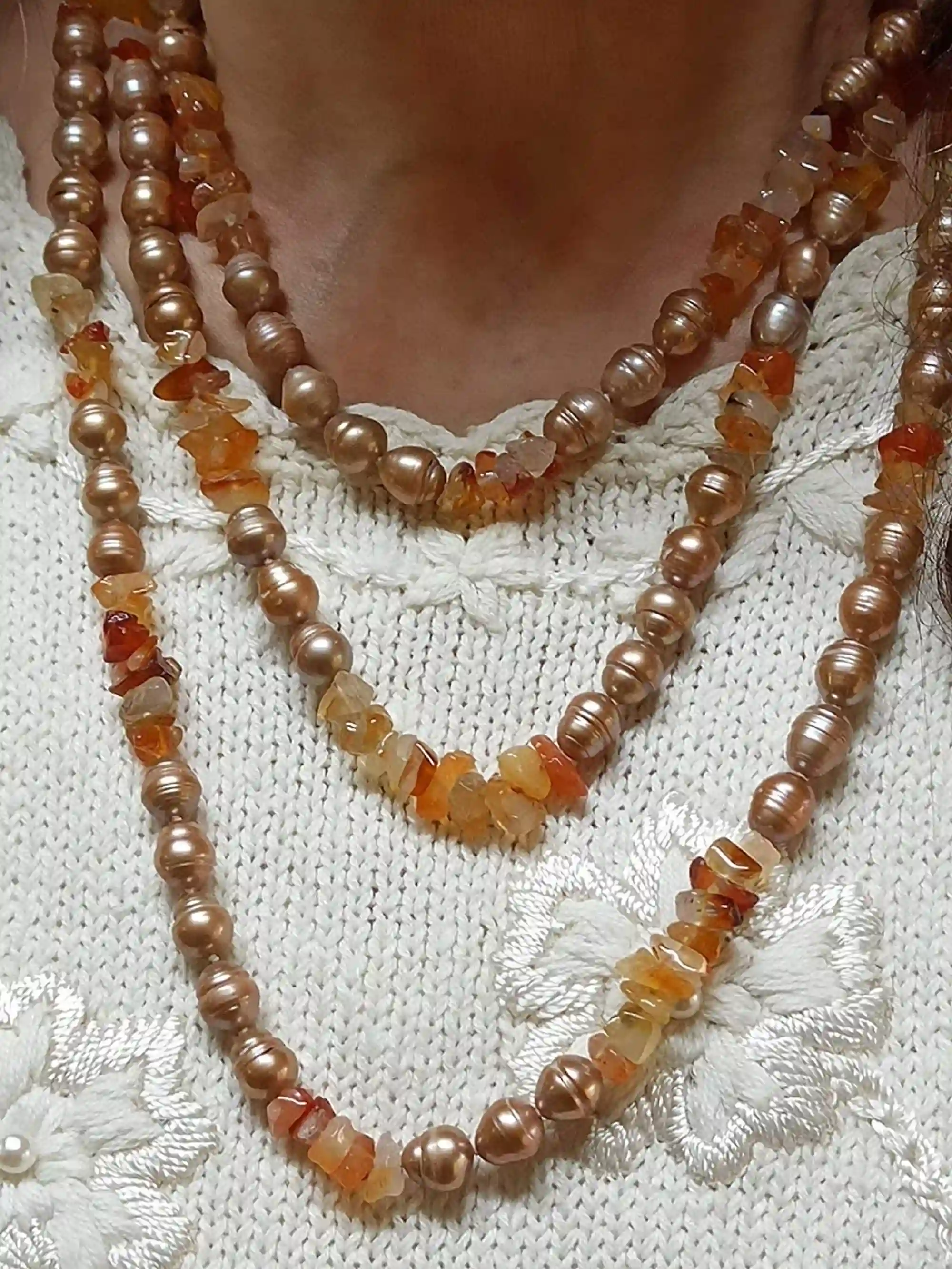 Fine Jewelry Cultured Pearl Citrine Topaz Multi Gemstone 62