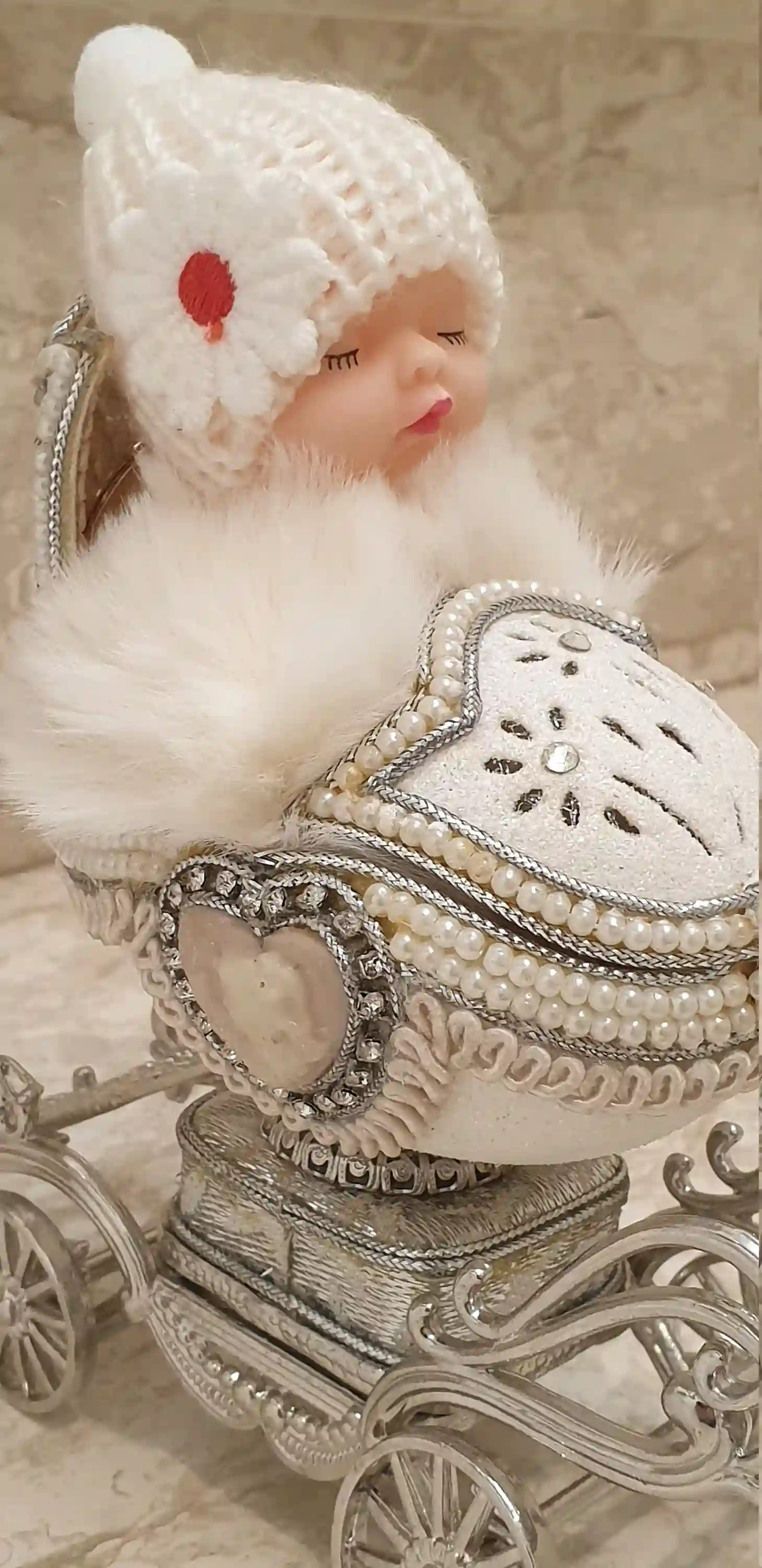 Antique Baby Faberge style Egg ONLYONEOF Musical Trinket NATURAL Egg Newborn Gift New Mom Gift Grandparent Baby Shower Ornament Fabrege 1981 