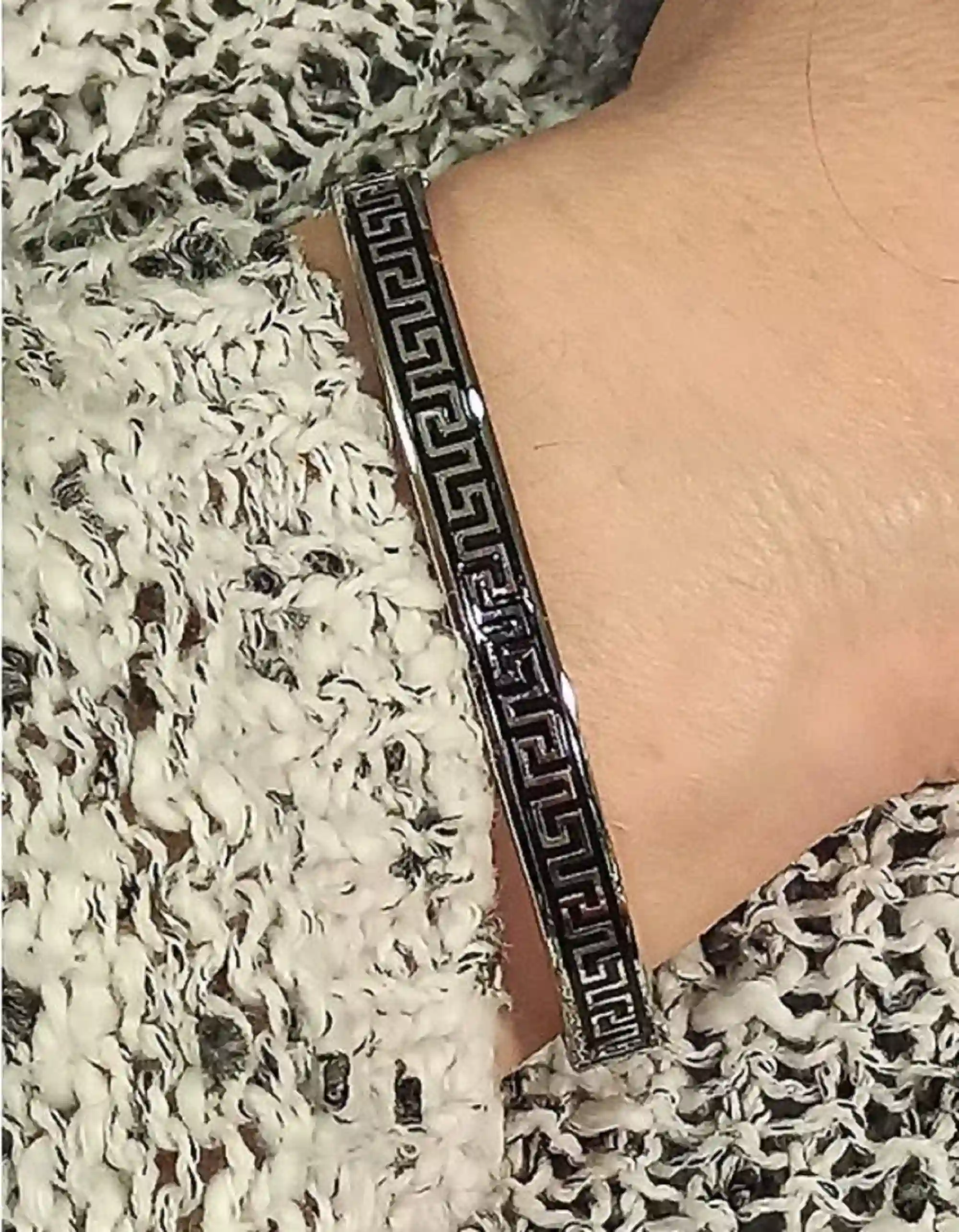 Silver Greek Key Jewelry/ Graduation gifts for her/ MEANDER Bracelet for women / Ancient Greece Gift/Symbolic Prosperity Luck Life Love/ 5mm 