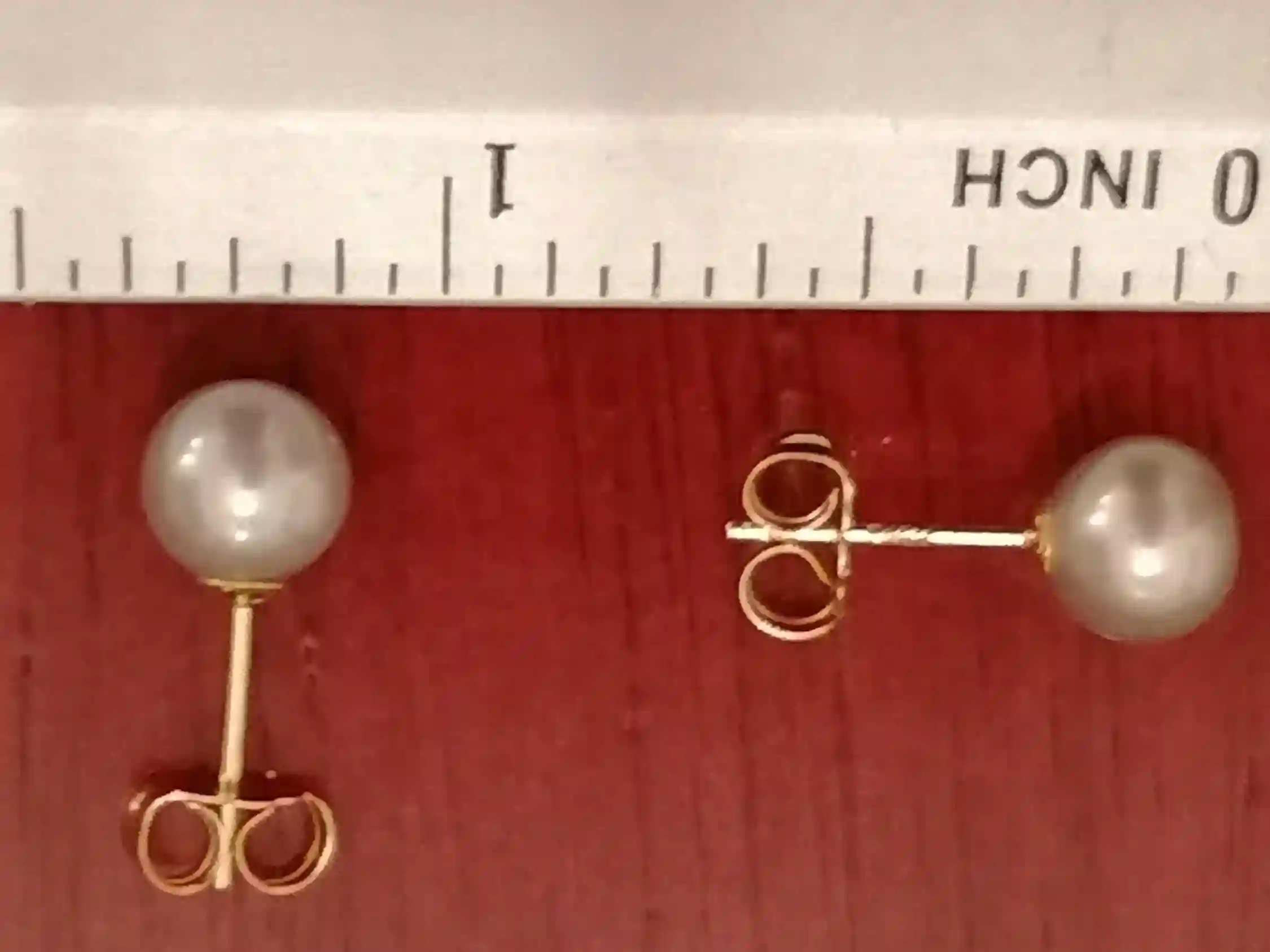AKOYA Grey Natural Cultured Pearl stud earrings solid 18k Yellow GOLD South Sea Pearl AAA Anniversary Birthday gift for wife mother mom mum 