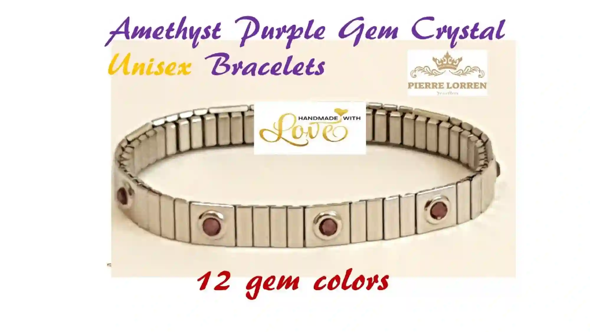 UNISEX Jewelry AMETHYST Bracelet Mom Dad Gift /February Bracelet GEM Birthday Gift for Couple/Silver Amethyst Bracelet/Bracelets for cousins 