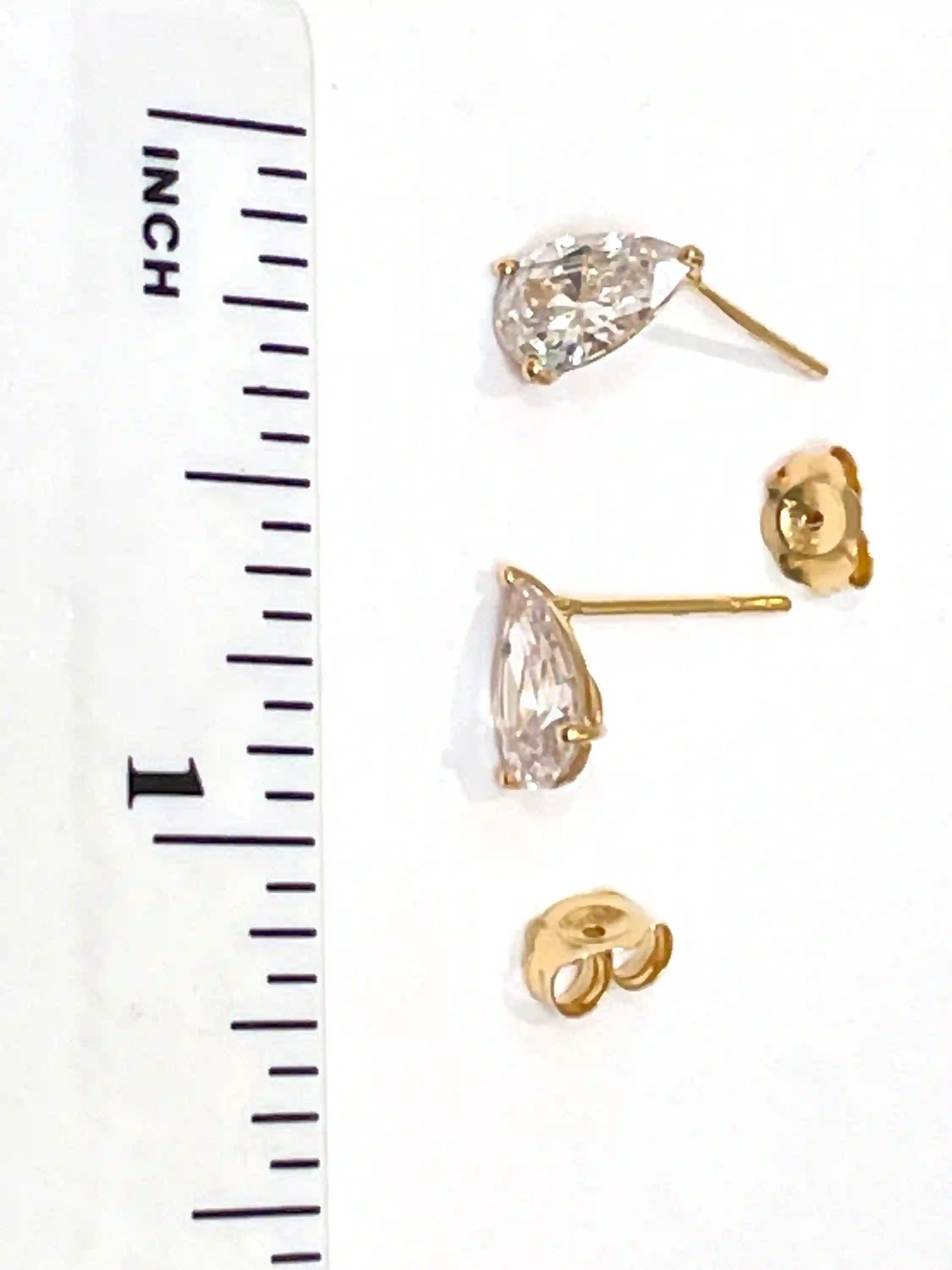 1.5 carat Pear Diamond Earrings SOLID 18k YELLOW Gold Earrings Diamond Jewelry Teardrop Earrings Diamond Stud Earring Fine Jewelry Valentine 
