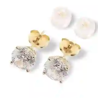 2ct Diamond Stud Earrings Yellow Gold Earrings 18k Solid Gold Diamond Jewelry Yellow Gold Stud Her Wedding Earring Bridal Jewelry Christmas 