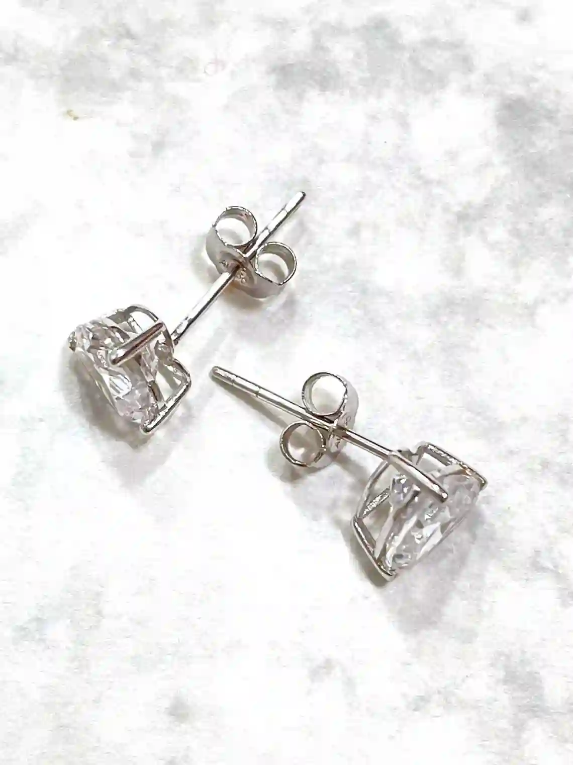 2 ctw Heart Earrings Diamond Studs 18k White Gold Earrings Heart Diamond Jewelry Bridal Earrings Heart Shape Diamond HANDMADE Christmas gift 