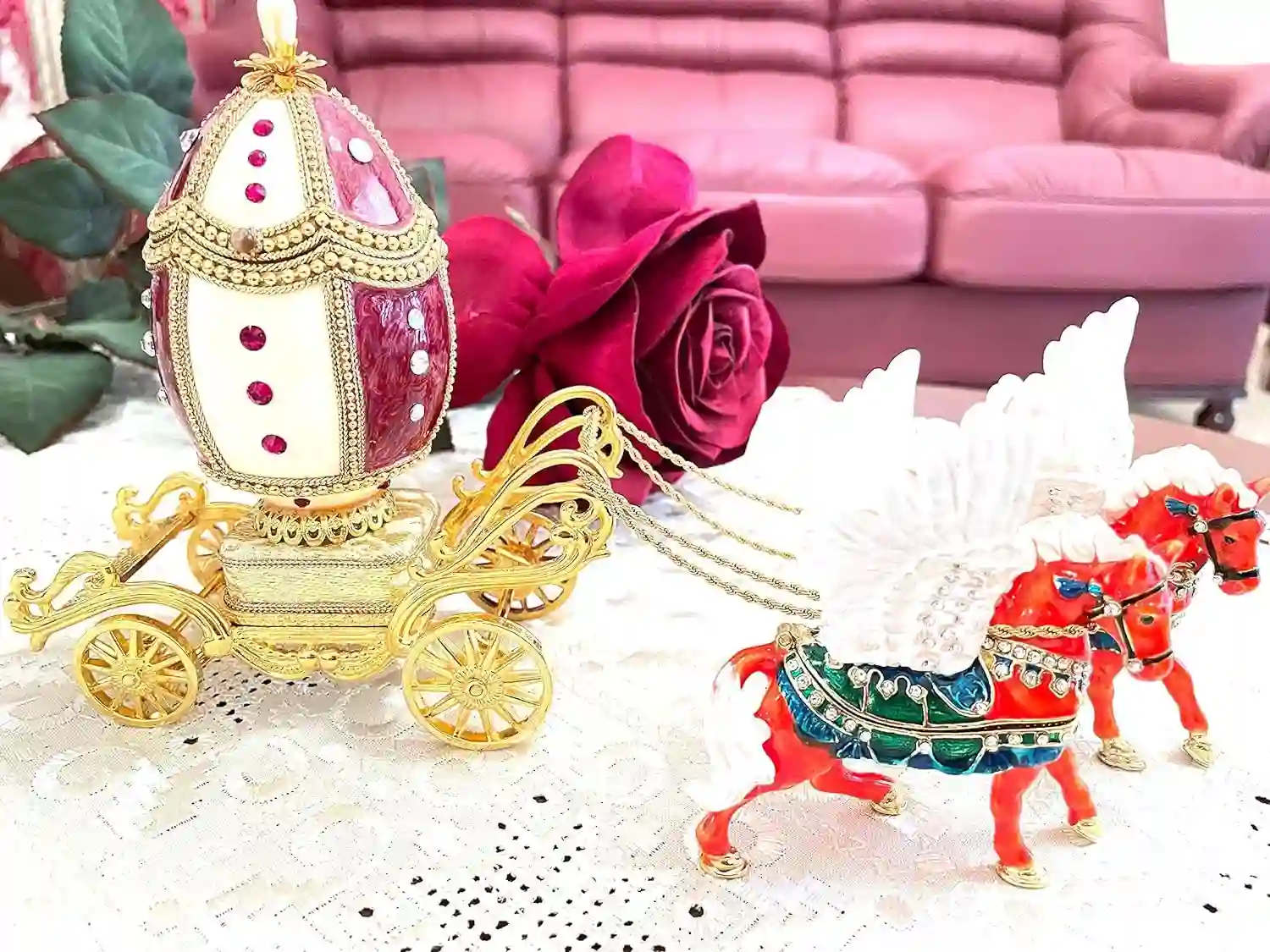 New Year's 2001 Faberge-Style Egg Christmas Gift Vintage ONE OF A KIND Faberge Egg 22nd Anniversary gift for her 22 year old gift ideas Birthday 