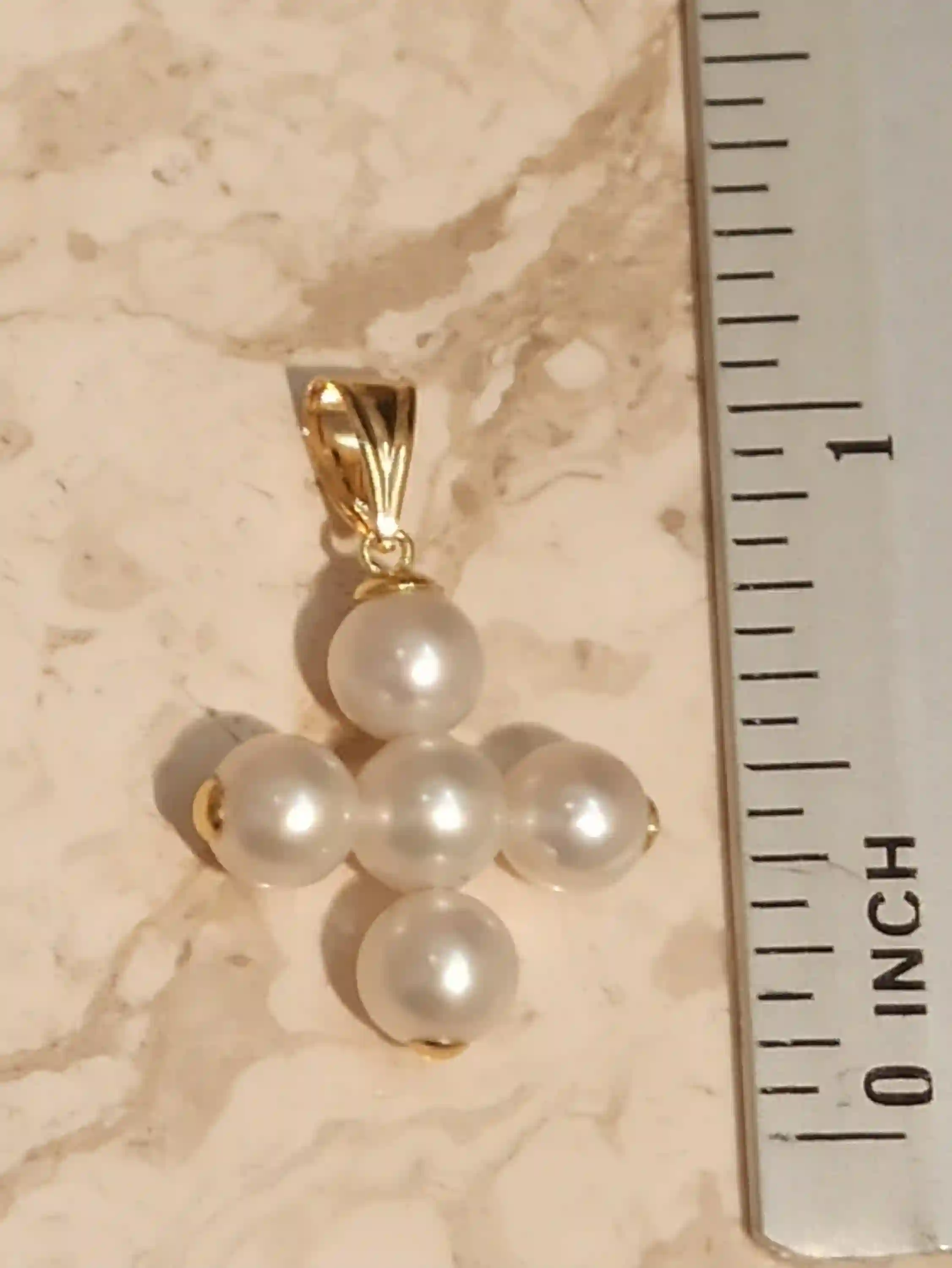 Japanese Akoya AAA,Pearl cross,18K GOLD Cross,Baptism Gift Girl,Pearl Crucifix,Pearl Cross Pendant,Christening gifts,Goddaughter pendant 