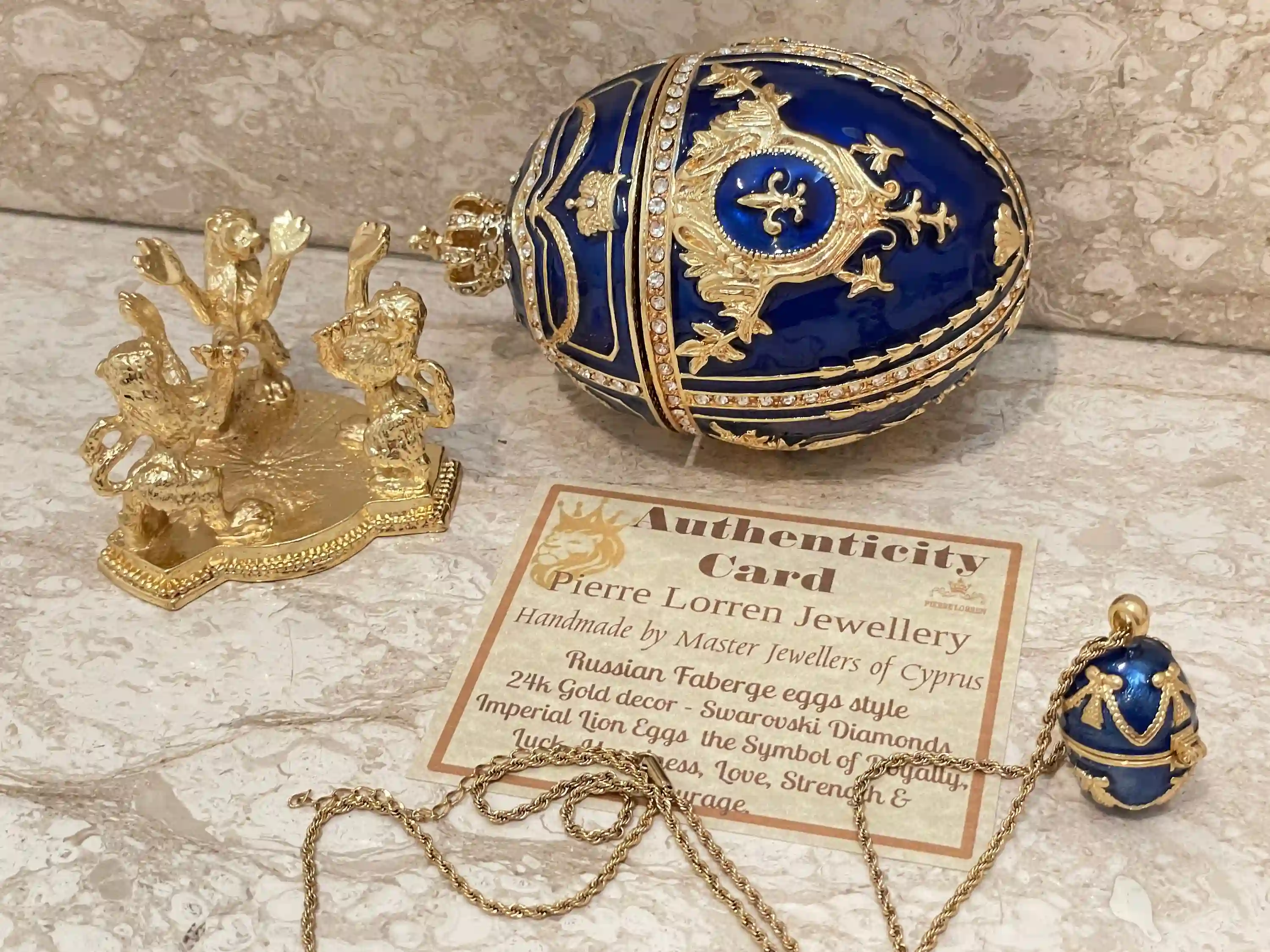Sapphire Blue Faberge egg Pendant egg & Faberge egg Style Decorative Boxes, Faberge,Something Blue Wedding gift,24kGold 200Crystals HANDMADE 