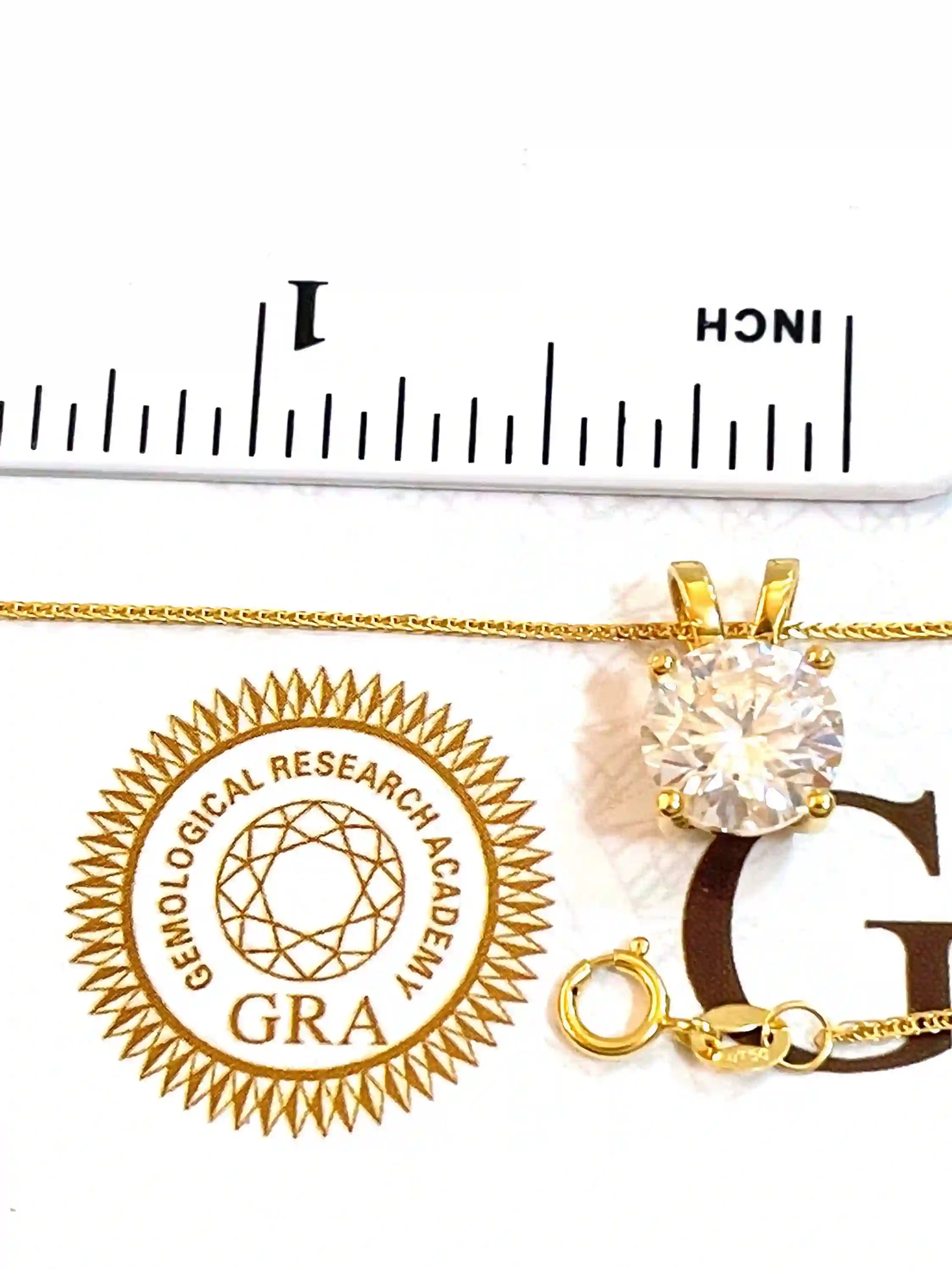 2 carat Diamond Necklace SOLID GOLD 18k Diamond Pendant Luxury Round Solitaire Pendant Fine Jewelry gift for her GRA Certified Diamonds VVS1 