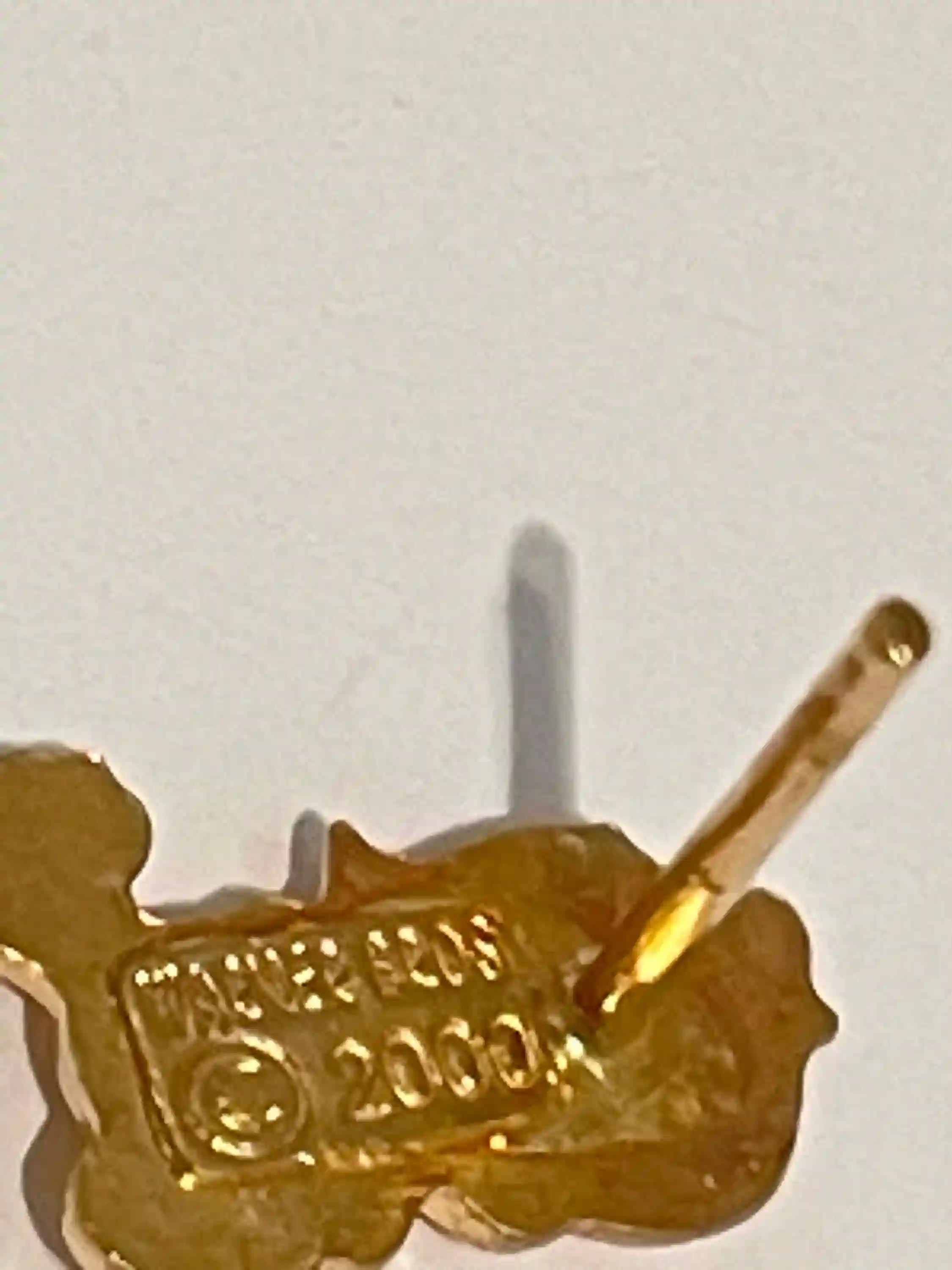 Vintage 2000 Original Donald Duck Earrings - Disney Jewelry - Donald Duck Stud Earrings - Unique Duck Earrings - 18k Solid Gold -Teen gift 