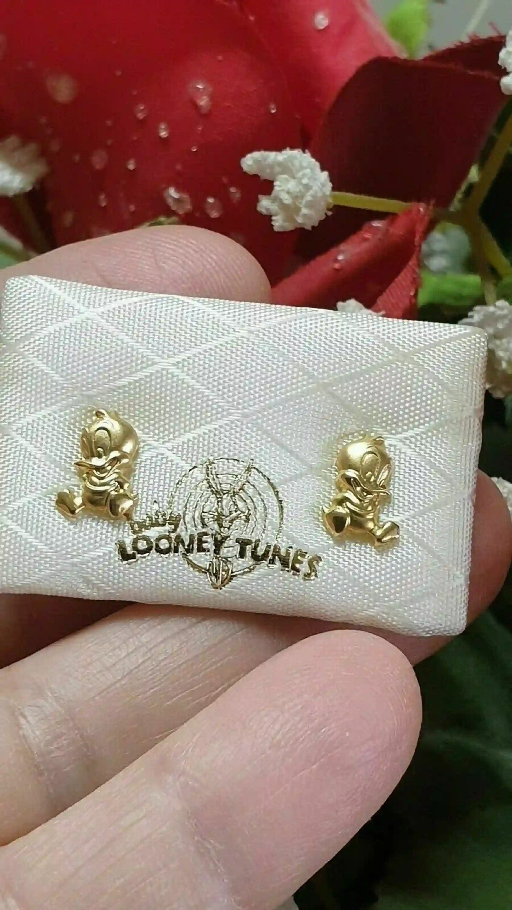 Vintage 2000 Original Donald Duck Earrings - Disney Jewelry - Donald Duck Stud Earrings - Unique Duck Earrings - 18k Solid Gold -Teen gift 