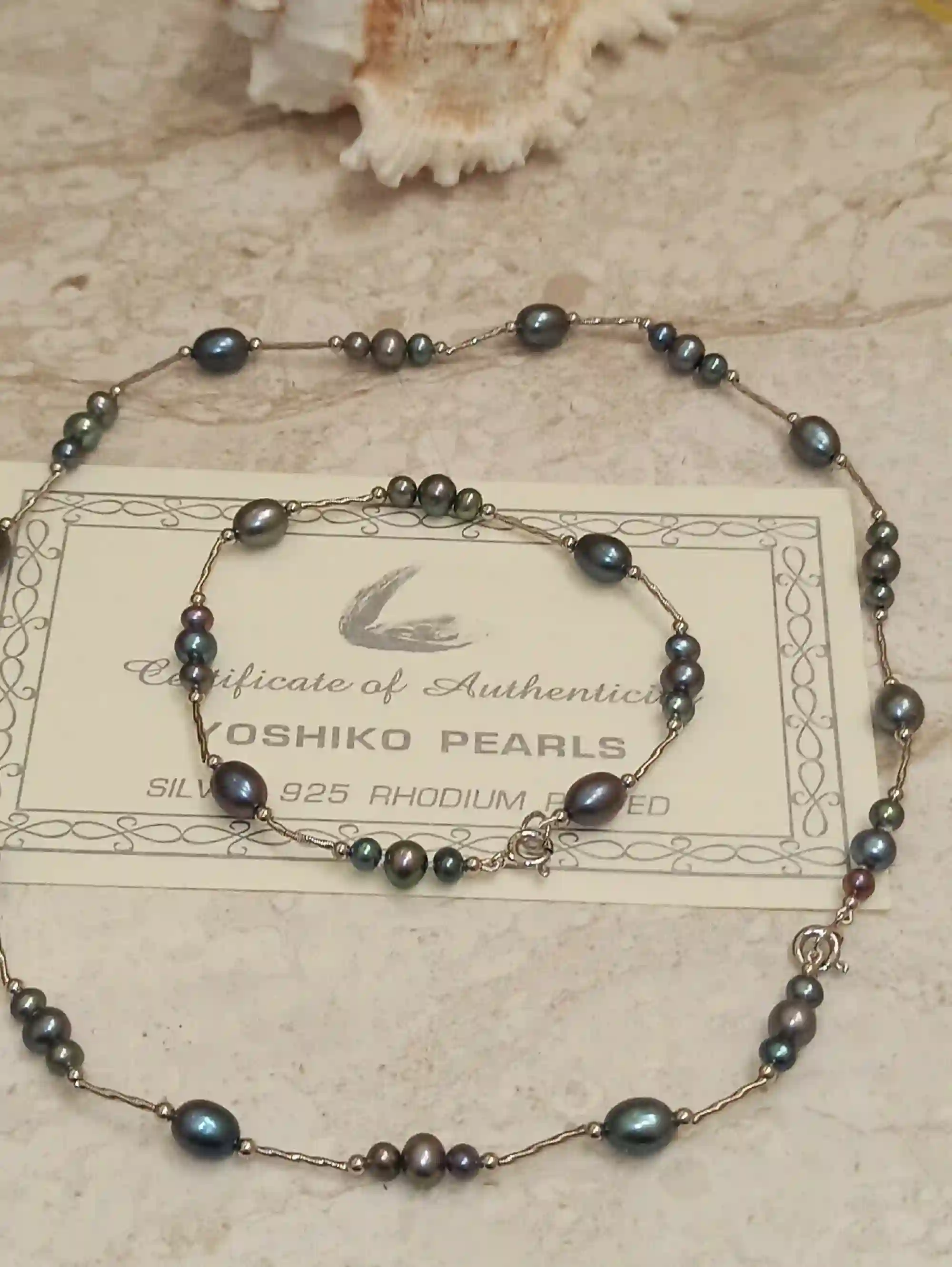 Black Pearl Necklace - Pearl Jewelry gift for her - Tahitian Necklace - Graduation Pearl Necklace -Tahitian Pearls -Grad gift for daughter 