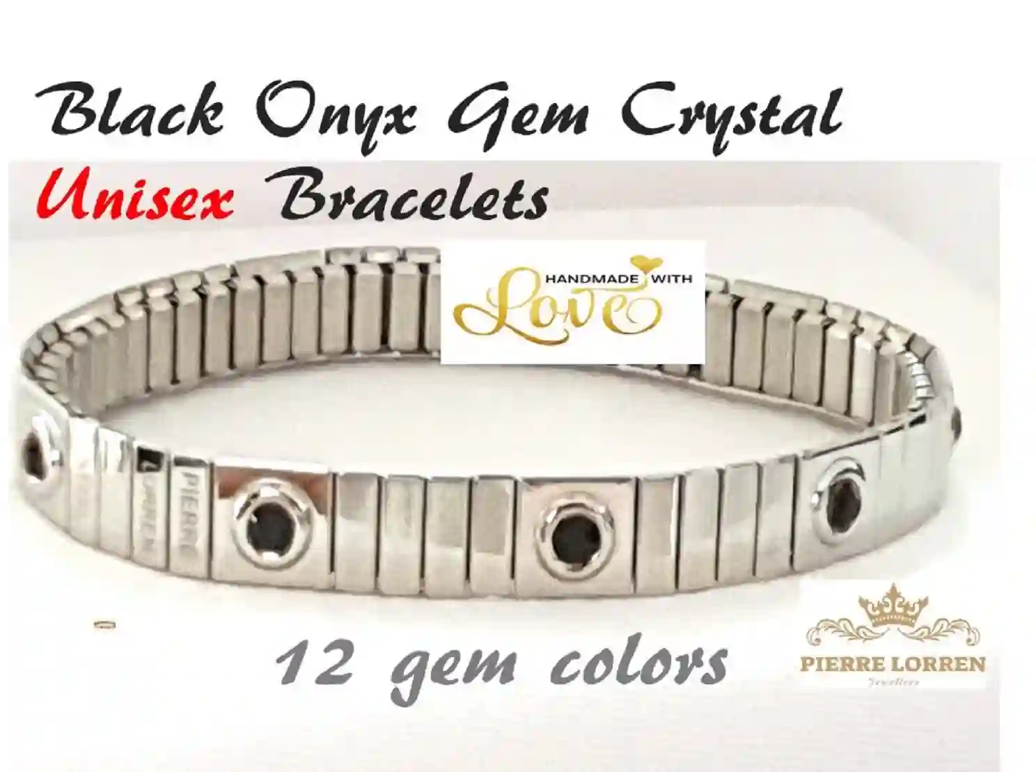 UNISEX SILVER Black Swarovski Bracelet Gift /Memorial Bracelet/ Bracelet for rememberance/Condolence gift /Sympathy gift/Grief bracelet Loss 