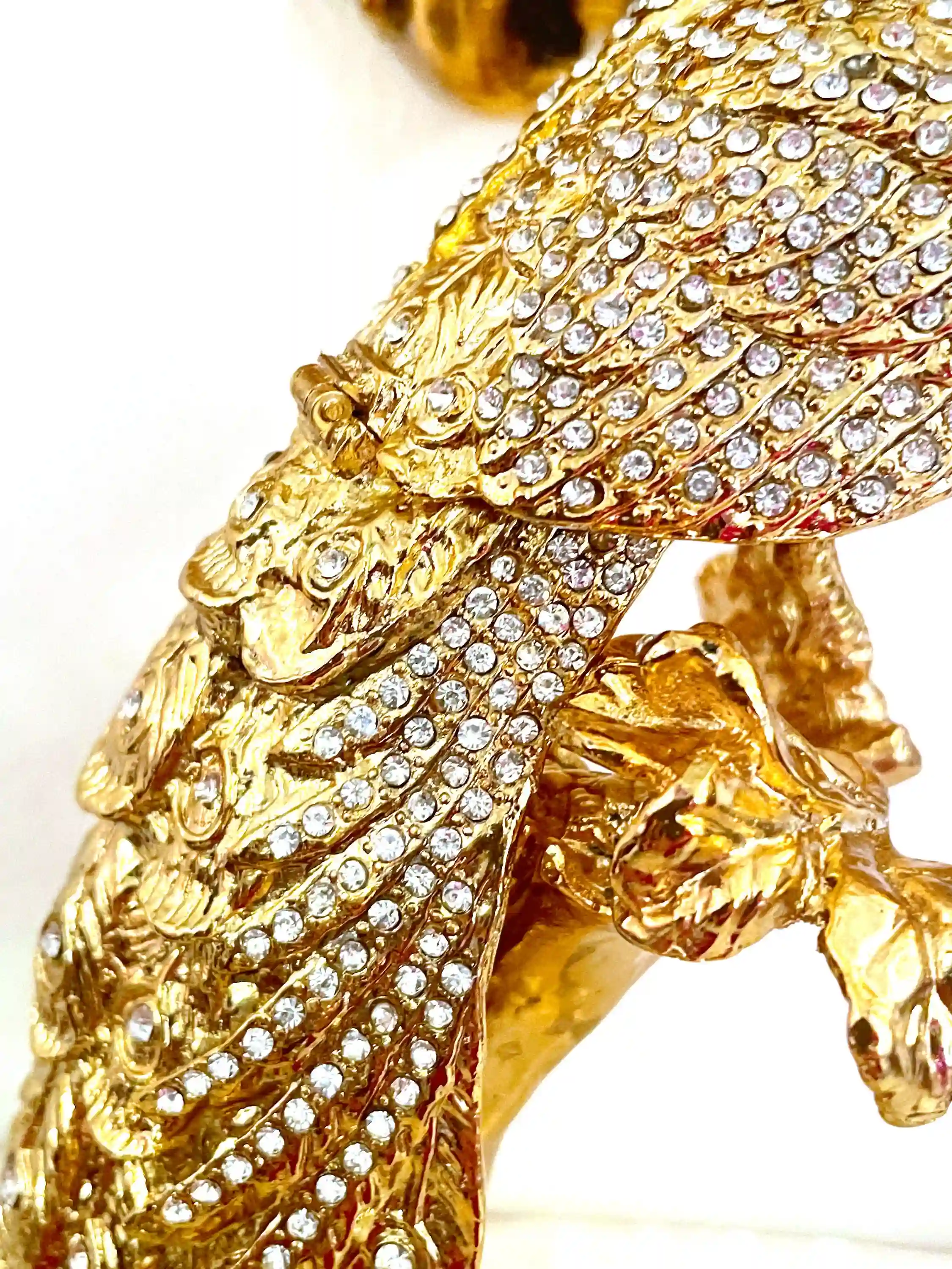 Antique Unique 21st Birthday gift 24k GOLD Large Peacock Lover gift Faberge Egg Handmade Jewelry box 840 Swarovski Diamond Handset 2003 Bday 