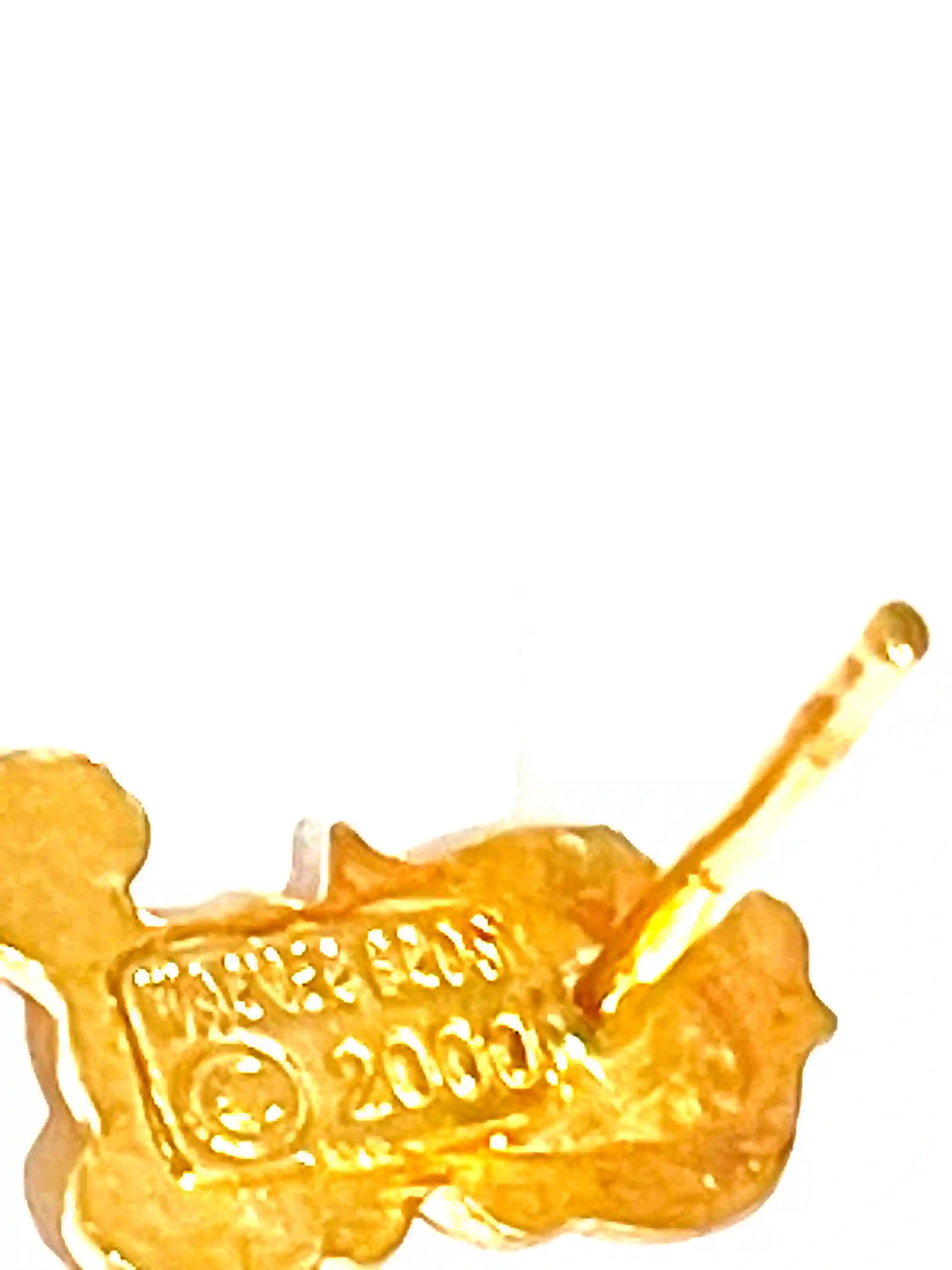 Tweety Bird Earrings - SOLID 18k Gold - Vintage Warner Bros Jewelry for women - Tweety Stud Earrings - 