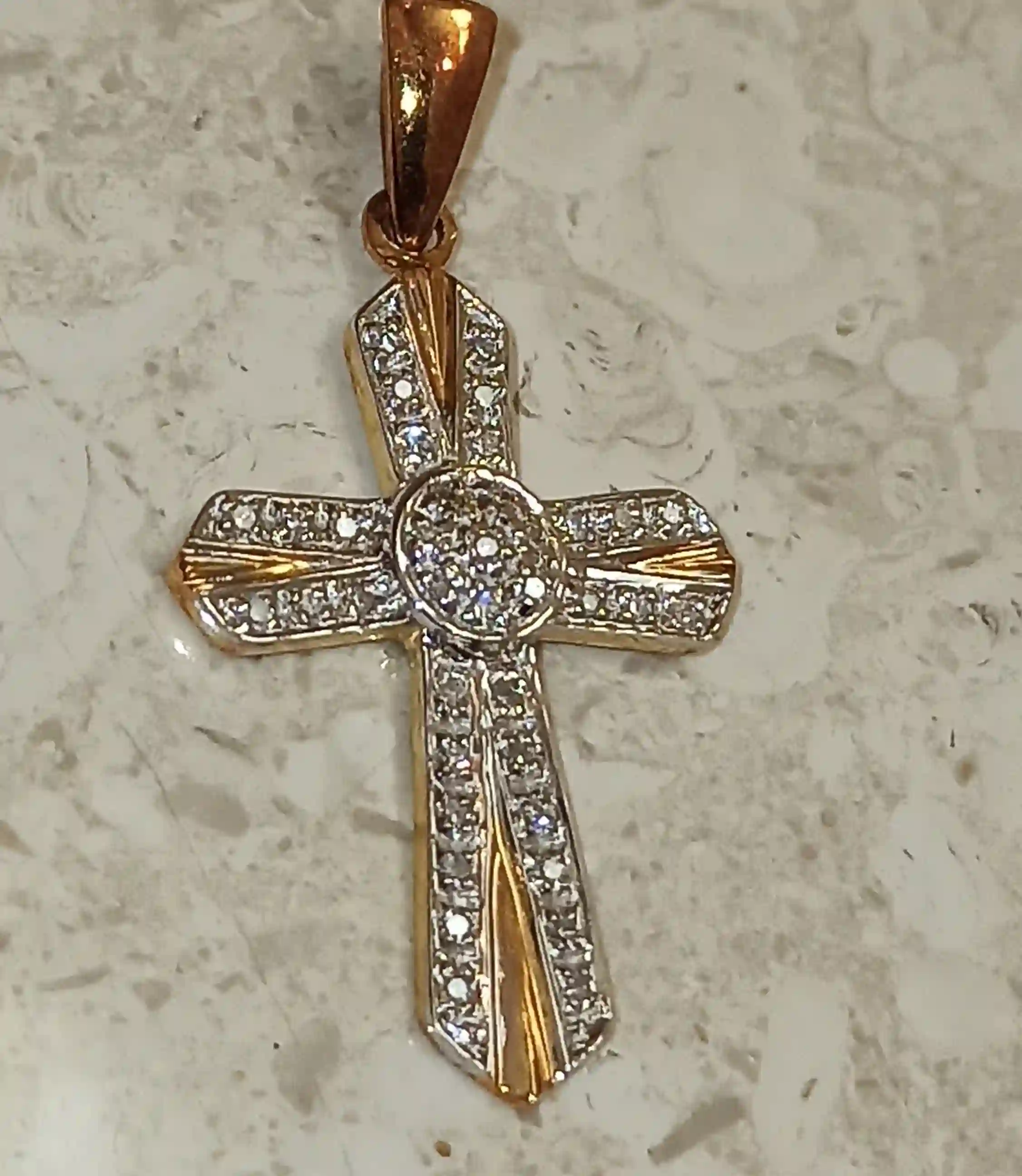 REAL Diamond Cross /SOLID 18k Gold Natural Diamond Cross Pendant/Dainty Diamond Cross/Communion Cross/Cross charm/Baptism Gift/Confirmation 