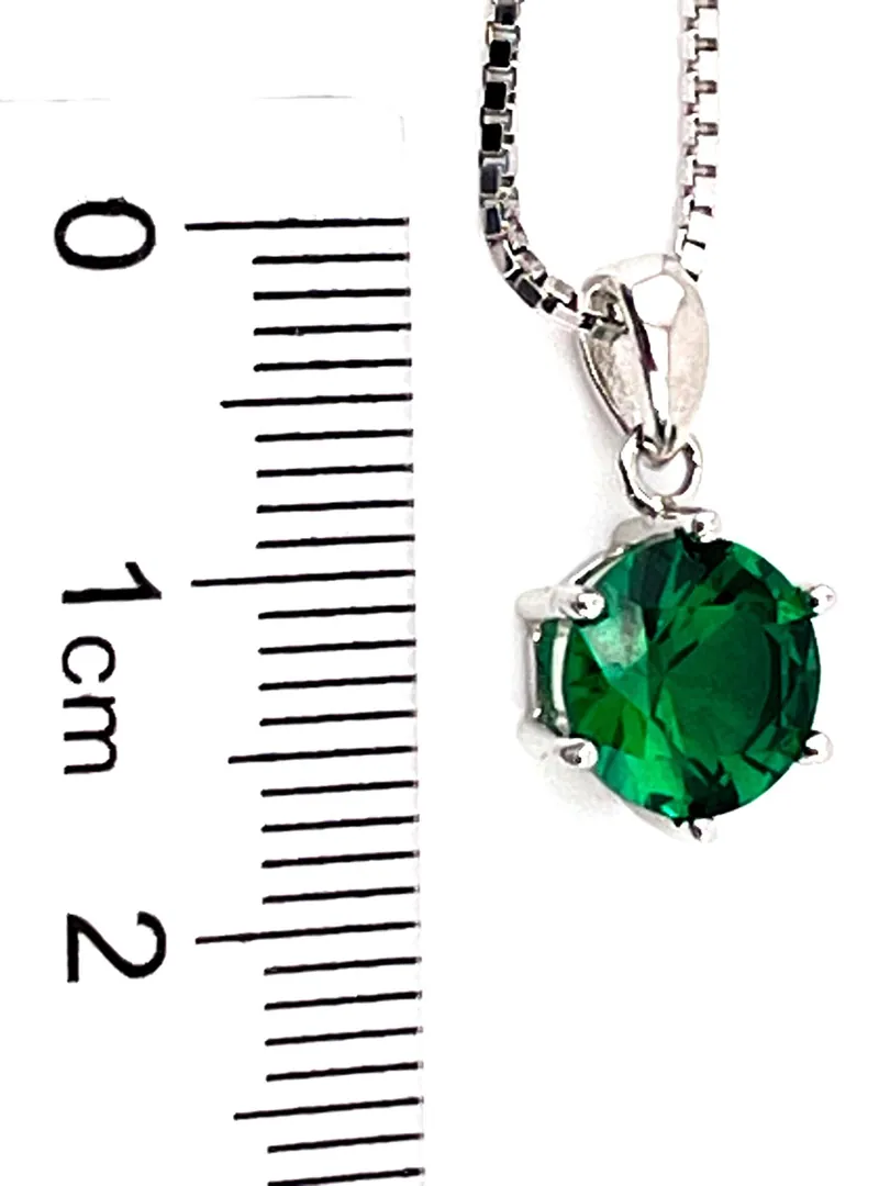2 ct Natural Emerald Pendant Necklace - 2 carat Emerald Fine Jewelry - Emerald Necklace - Emerald Jewelry Mothers Day Gift for Her Birthday
