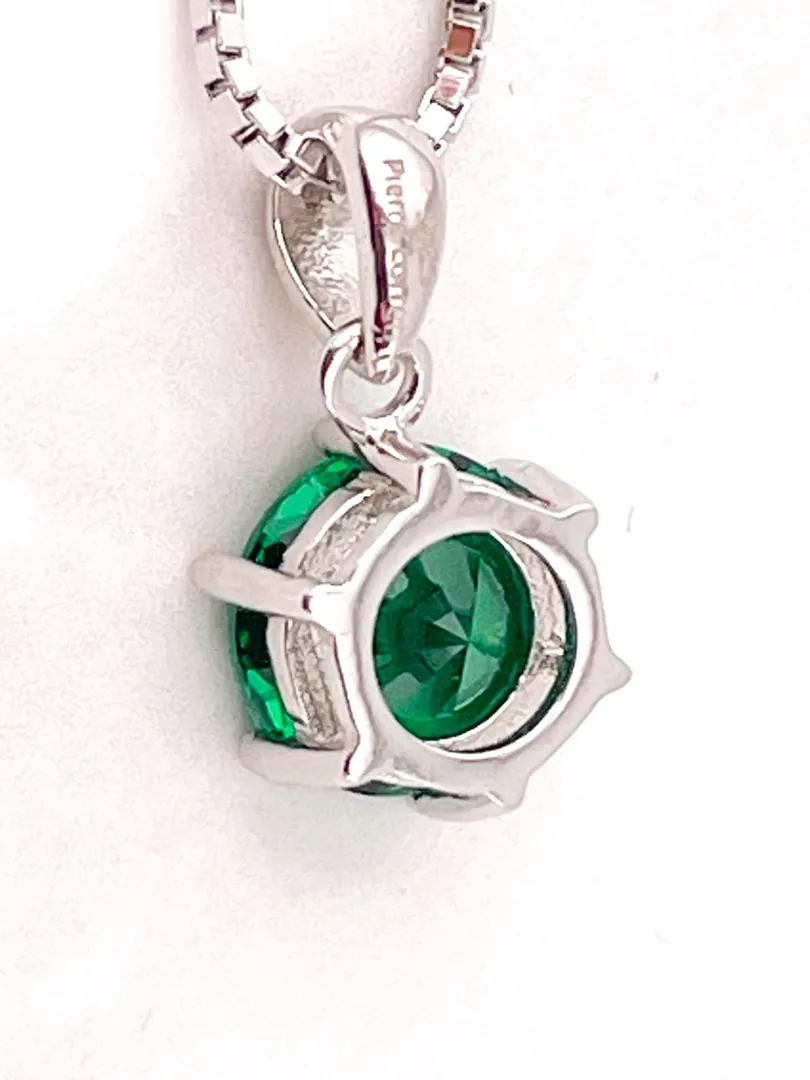 2 ct Natural Emerald Pendant Necklace - 2 carat Emerald Fine Jewelry - Emerald Necklace - Emerald Jewelry Mothers Day Gift for Her Birthday