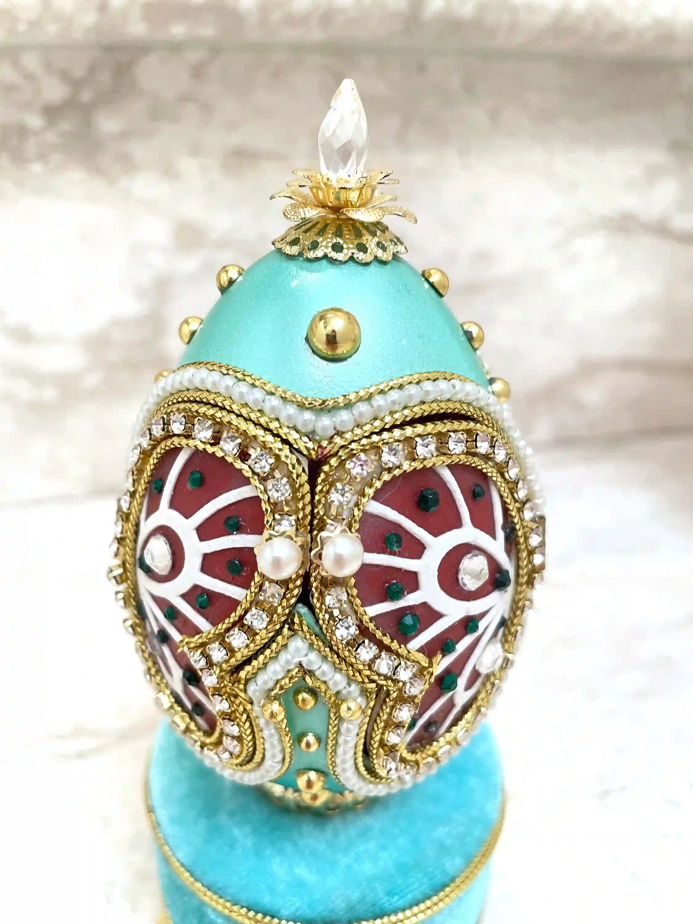 2002 Imperial Faberge Egg ANTIQUE Faberge style Egg Butterfly & Faberge NECKLACE Faberge Musical Egg Faberge Ornament 21st Birthday present 
