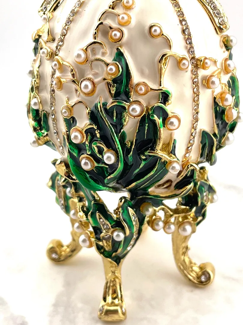 Faberge Egg style GOLD Swarovski Eggs Birthday Christmas gift for Him Good LUCK Handmade Men's Fabergé Imperial Egg by Pierre Lorren.