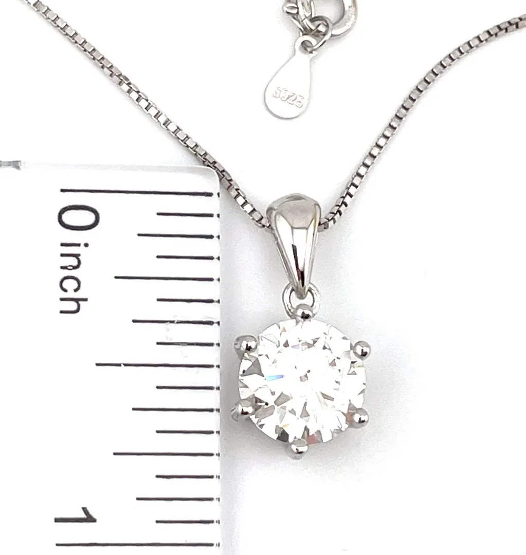 3ct Certified Diamond Necklace Floating Diamond Pendant Solitaire Diamond Necklace Jewelry Bridal Shower Gift for Bride to Be Fiancée Wife Mom