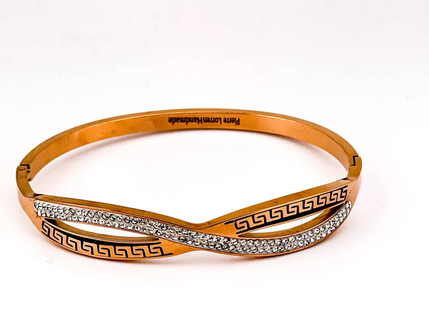 8mm Bracelet Greek Jewelry 18k Rose Gold Bracelet Infinity Bangle Bracelet Ancient Greek Key Jewelry Meander Bracelet Anniversary Gift